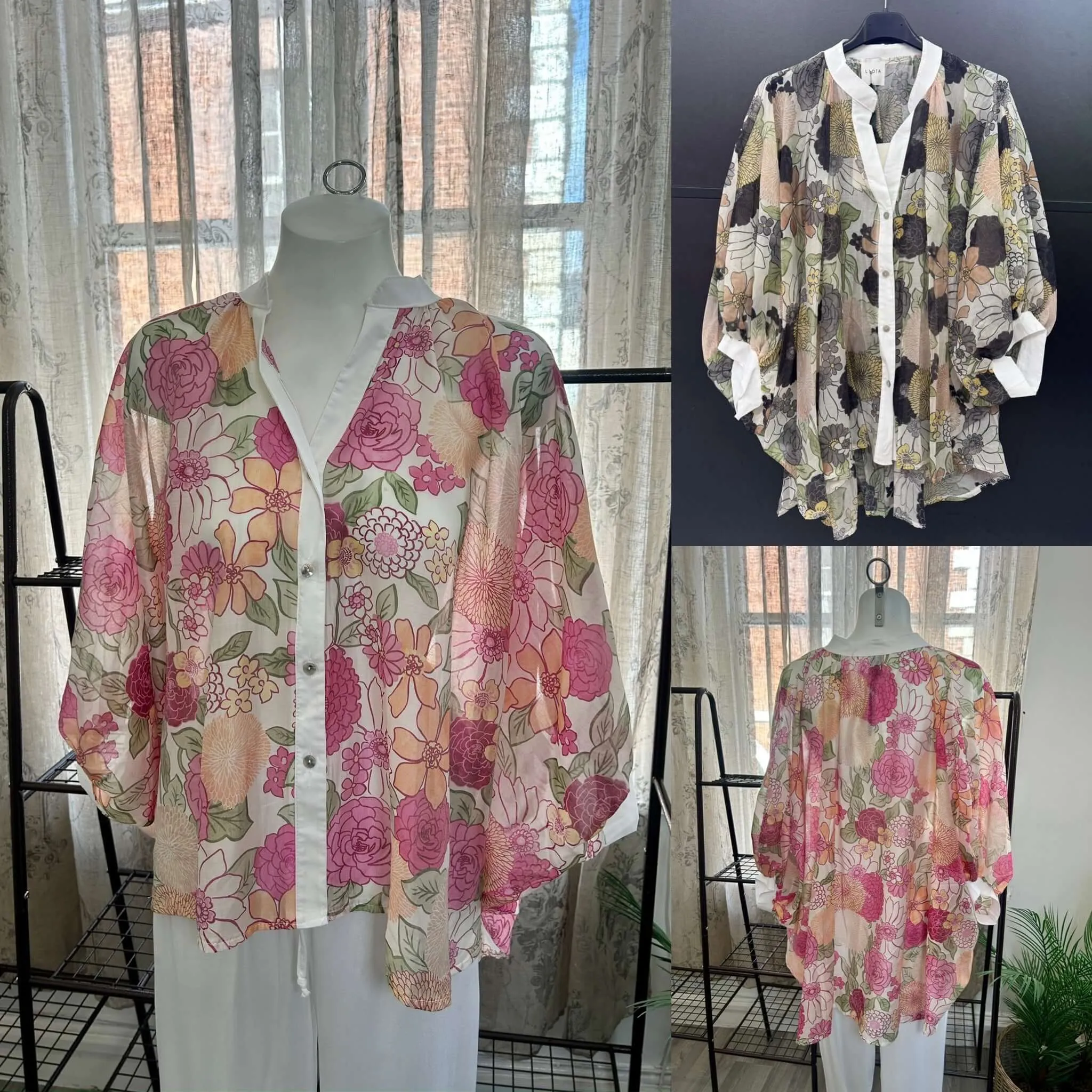 Floral Floaty Batwing Blouse