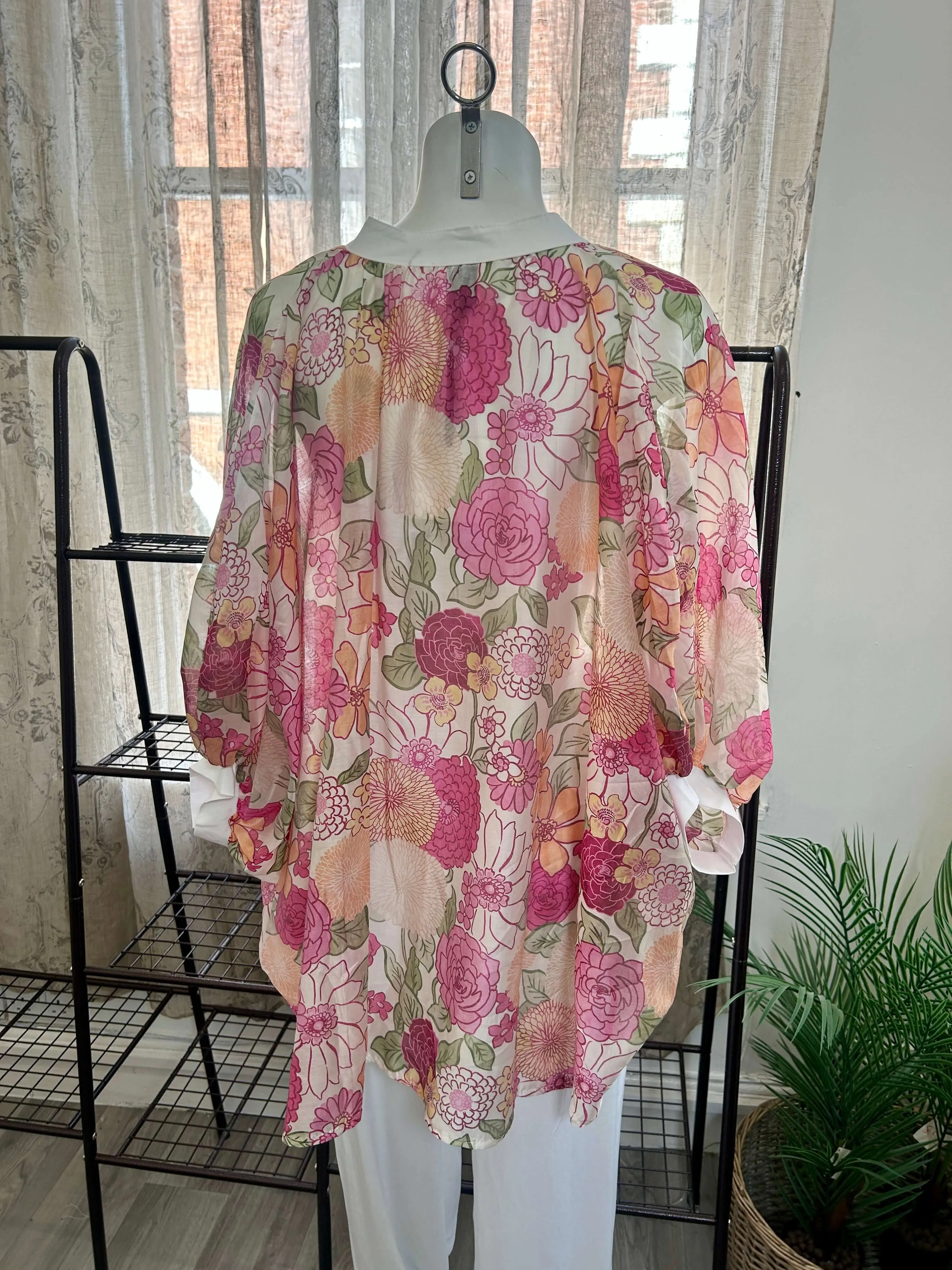 Floral Floaty Batwing Blouse