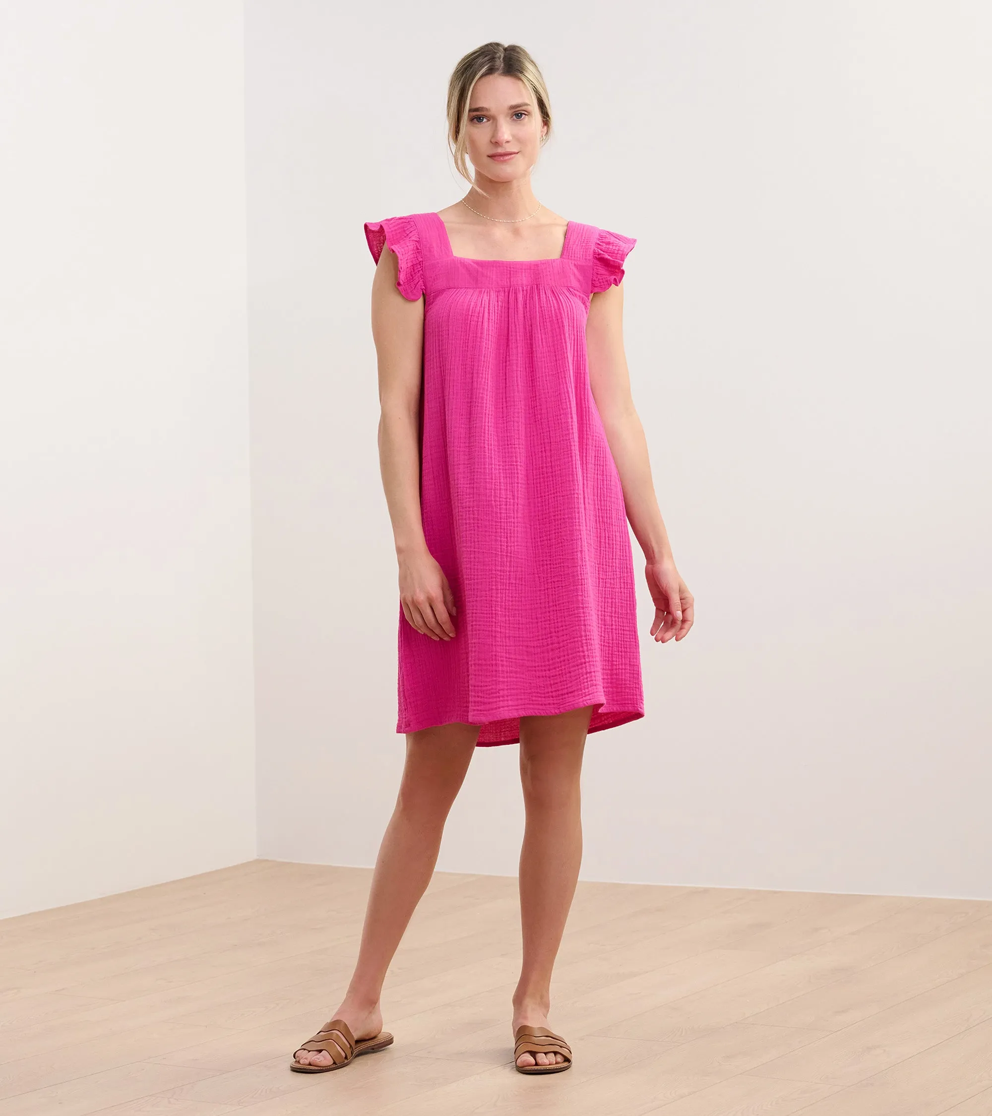 Flutter Sleeve Dress - Fuchsia -Hatley