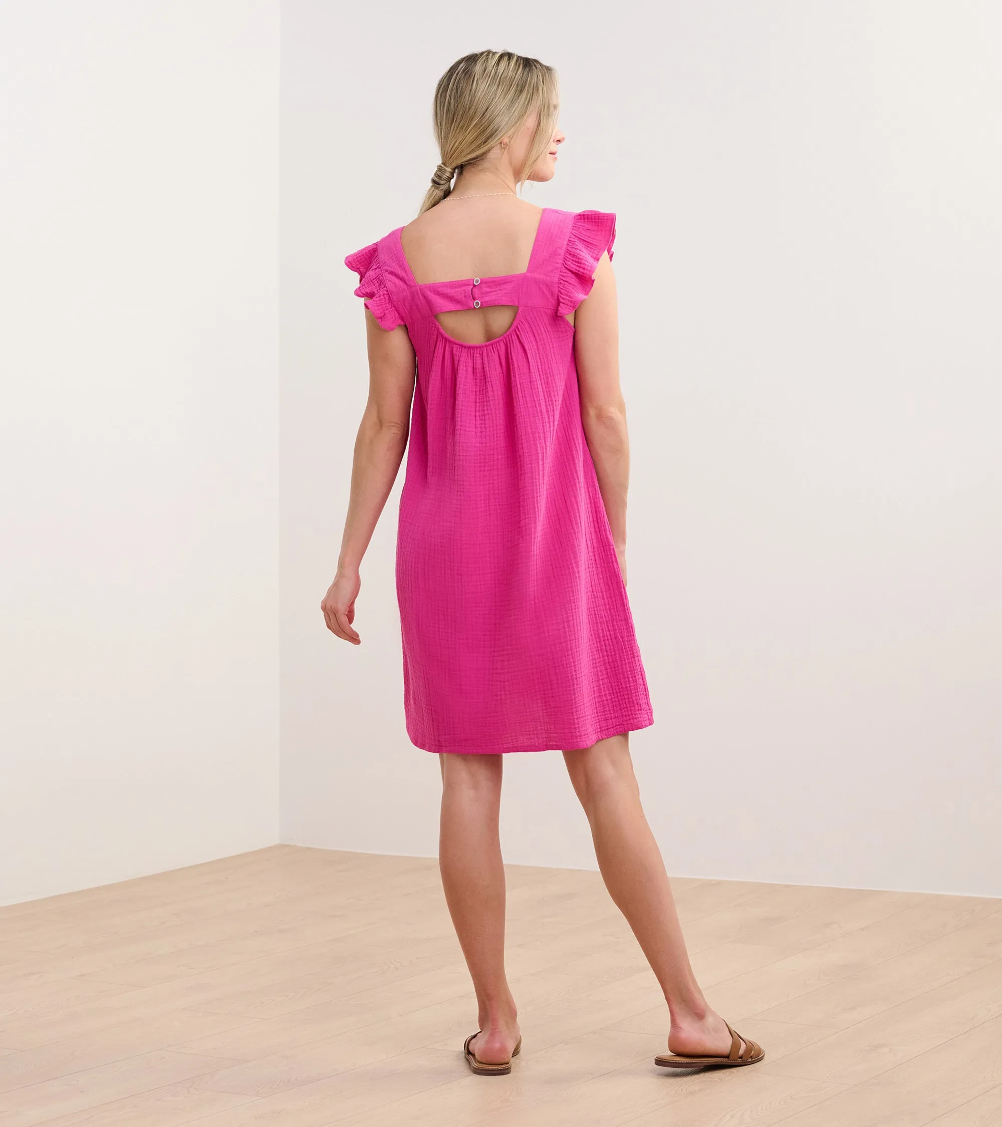 Flutter Sleeve Dress - Fuchsia -Hatley