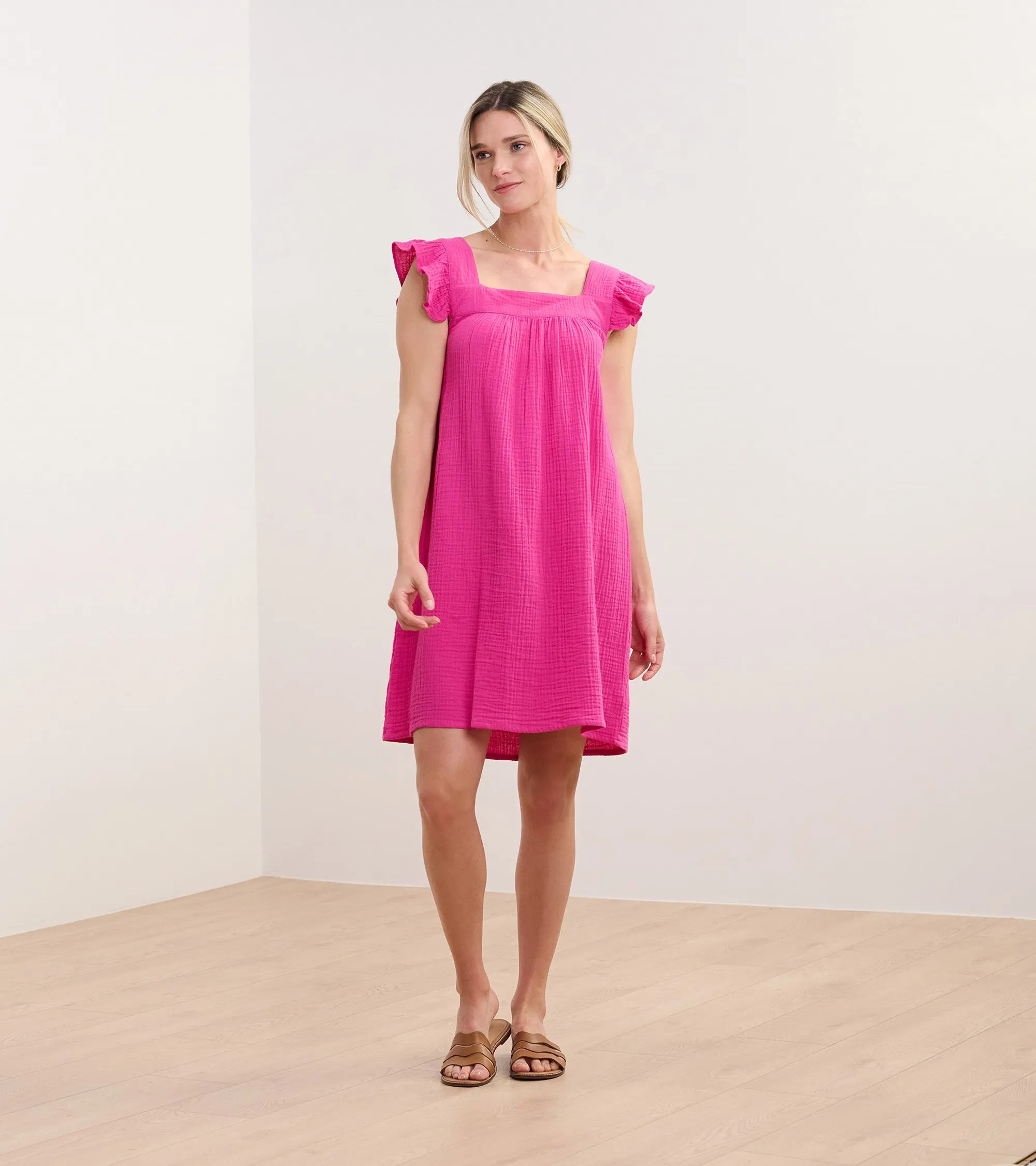 Flutter Sleeve Dress - Fuchsia -Hatley
