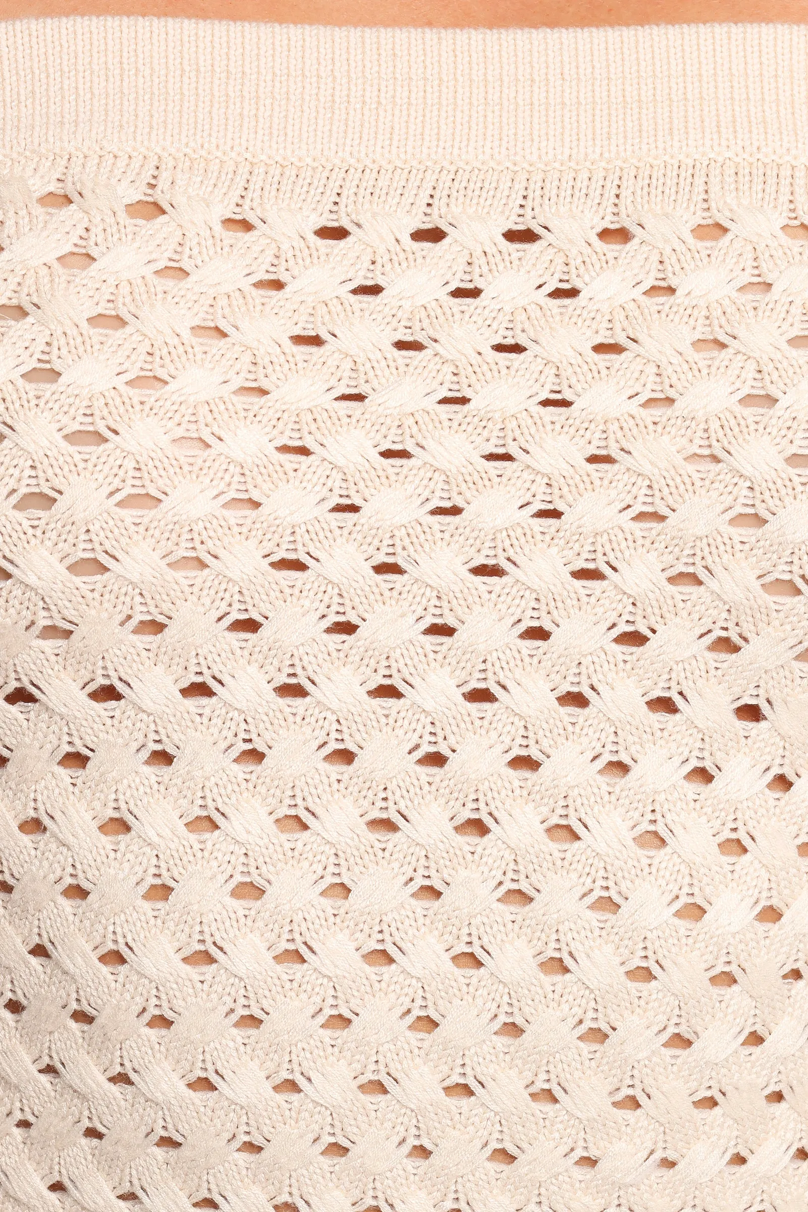 Fonte Strapless Knit Top - Cream