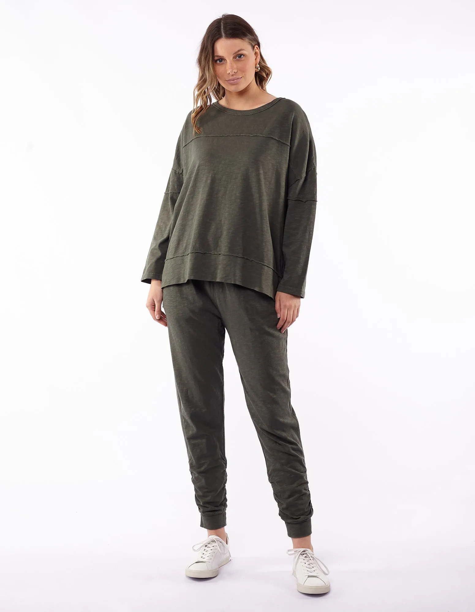 Foxwood Jayne Throw On Top Khaki