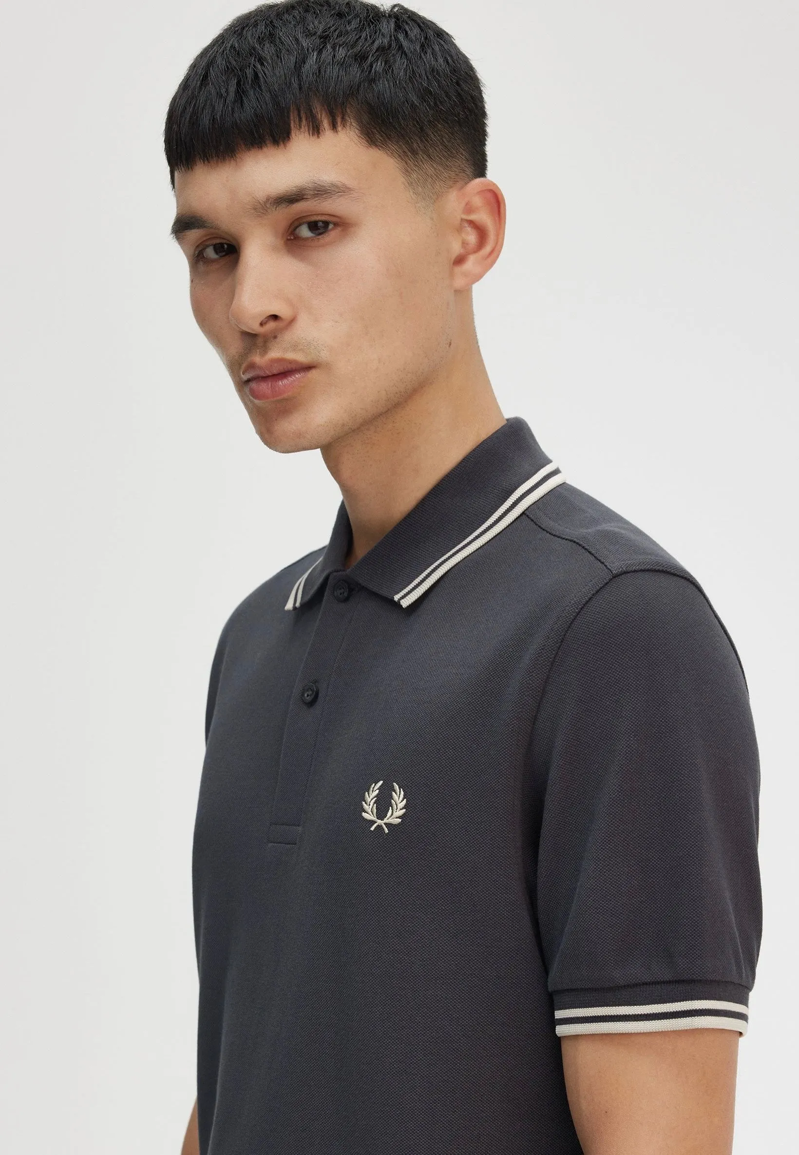 Fred Perry - Twin Tipped Anchor Grey/Oatmeal - Polo
