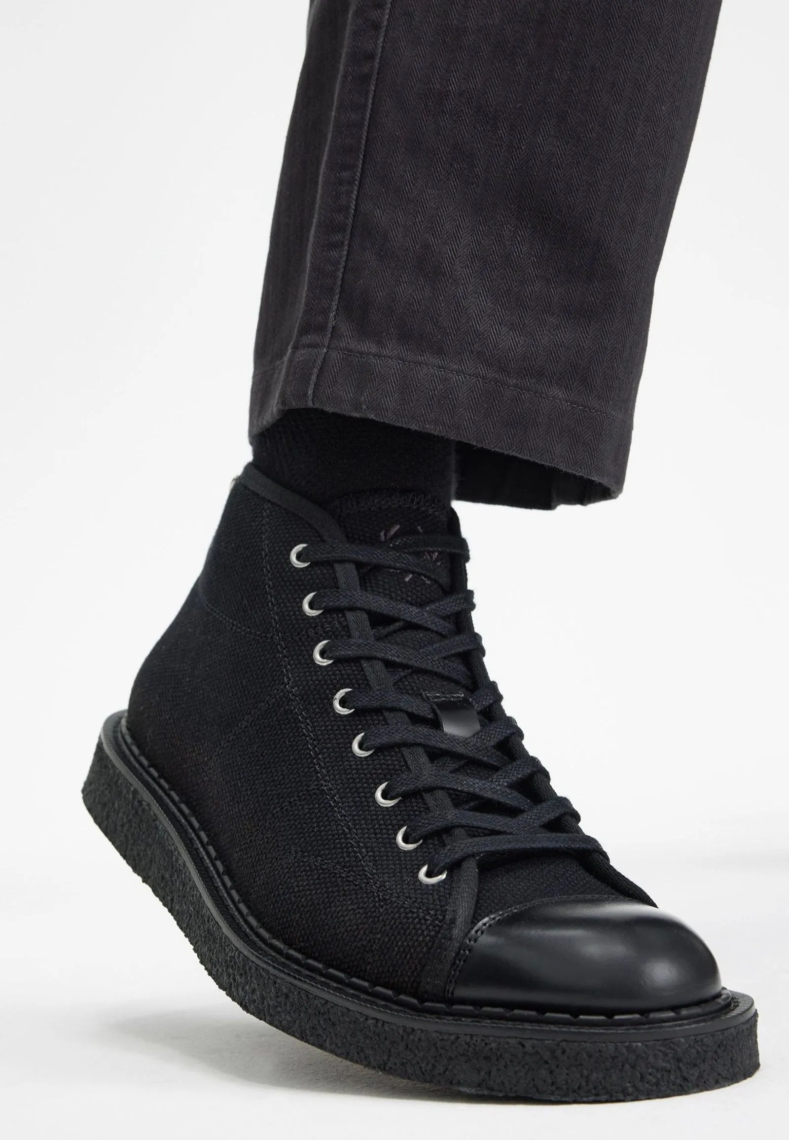 Fred Perry x George Cox - Heavy Canvas Monkey Black - Shoes