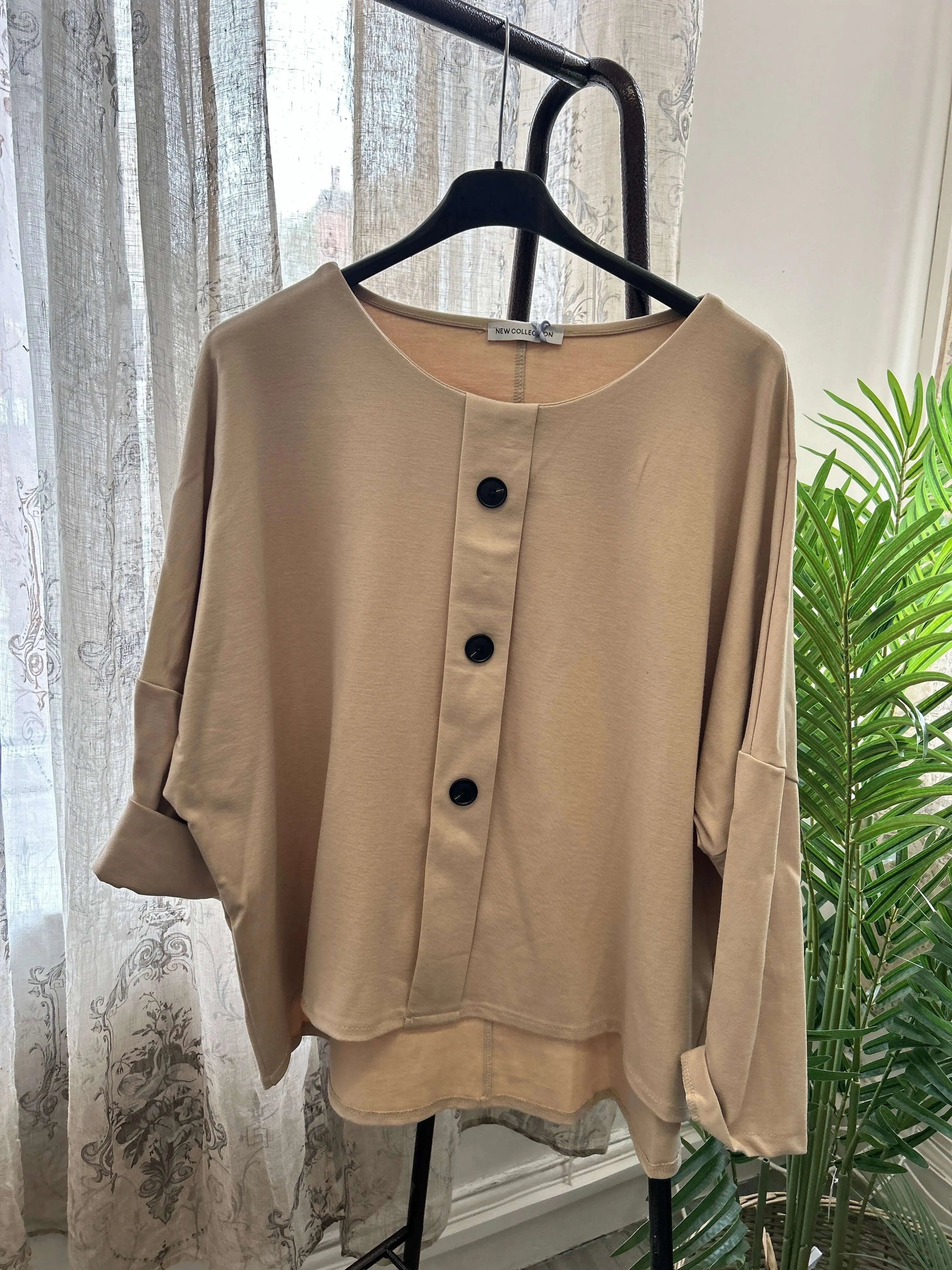Funky Button Sweatshirt / Jacket