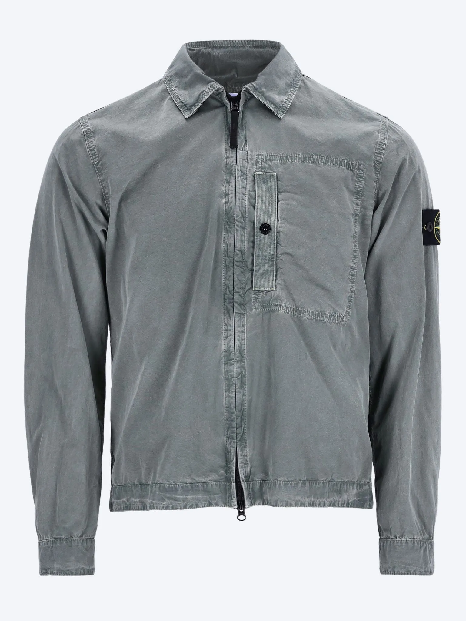 Garment dyed old effect shirt