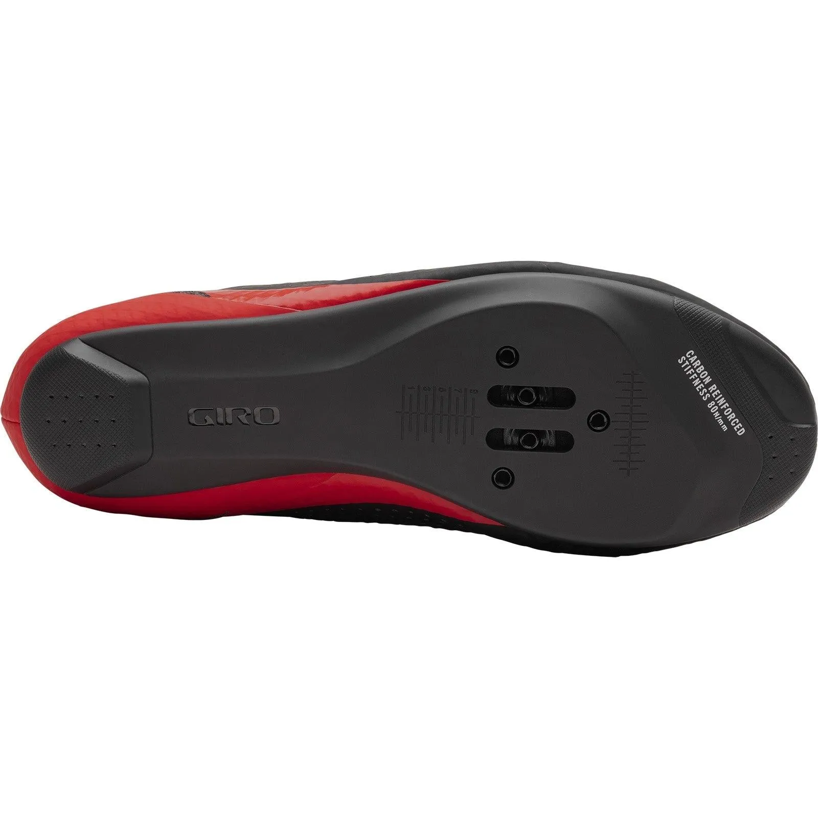 Giro Cadet Road Cycling Shoes (Black/Bright Red)