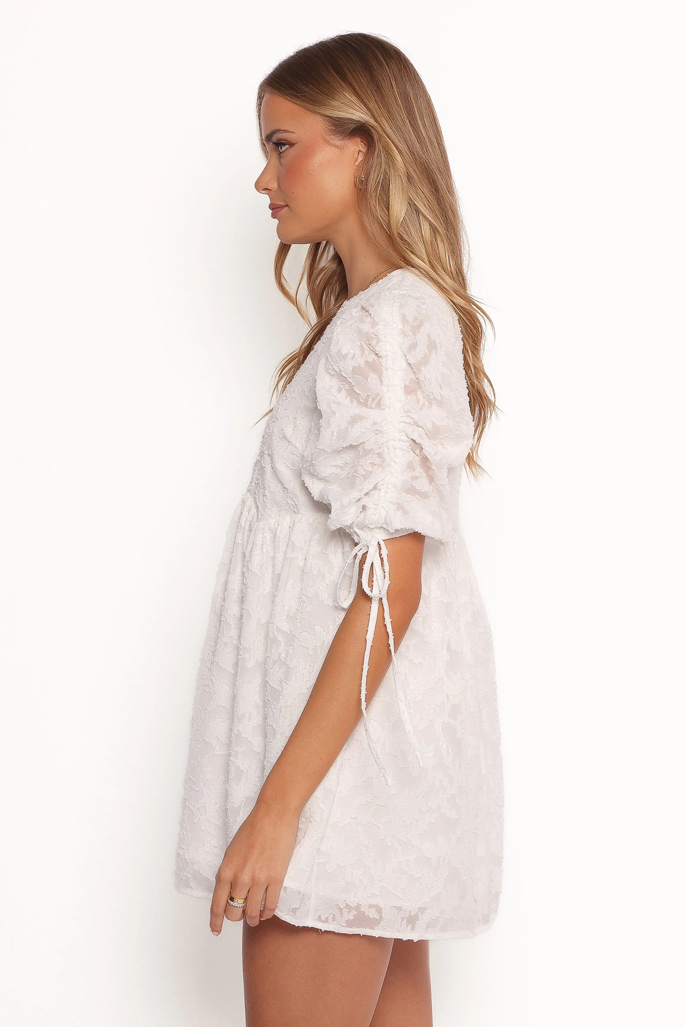 Giselle Mini Dress - White Floral