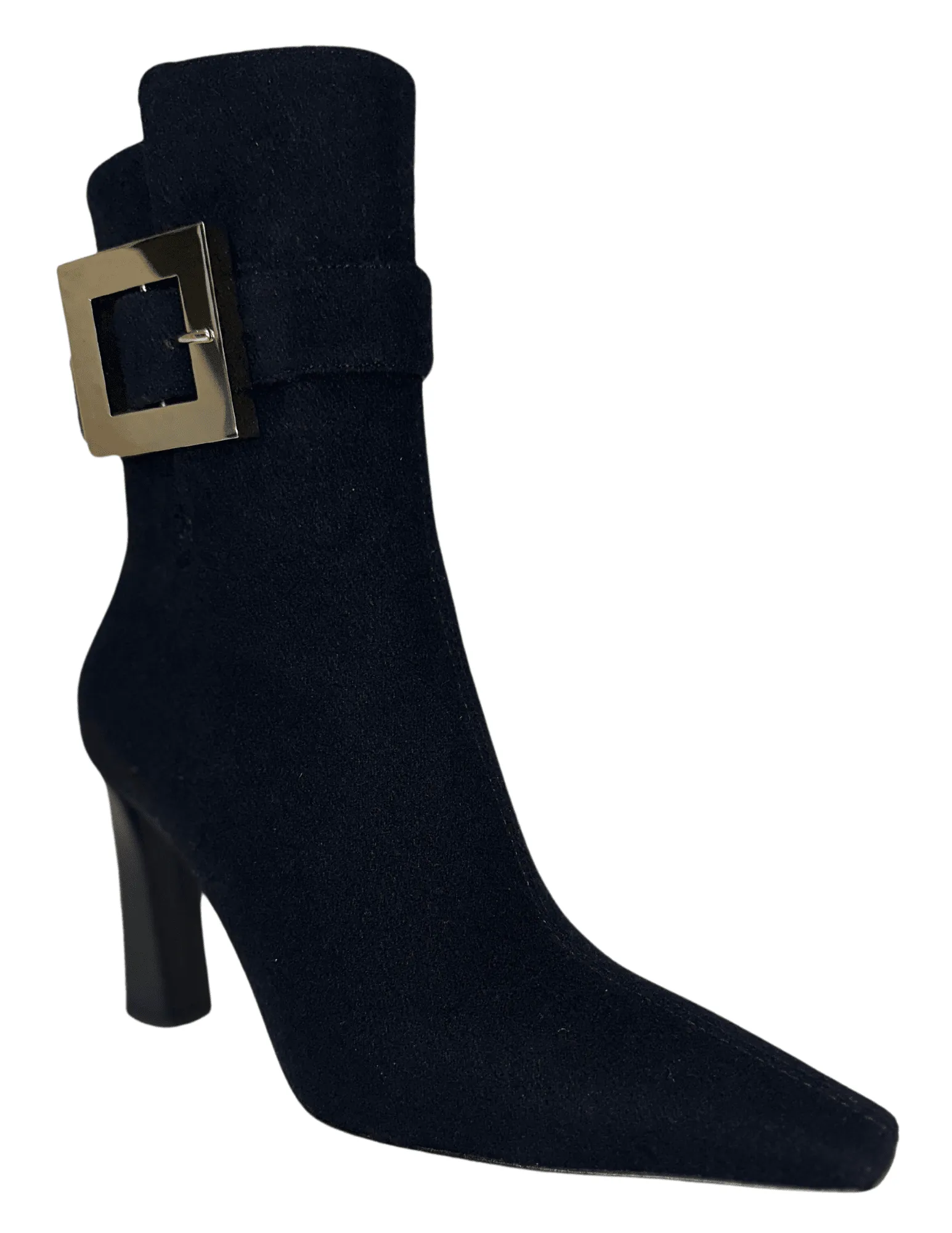 Giuseppe Zanotti Wool Buckle Heel Ankle Bootie