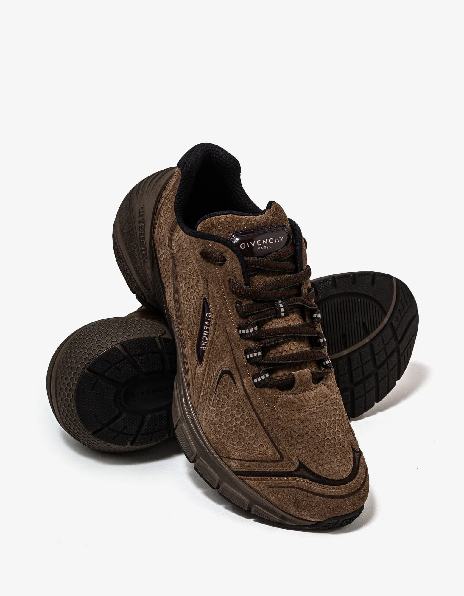 Givenchy Brown TK-MX Runner Suede Trainers