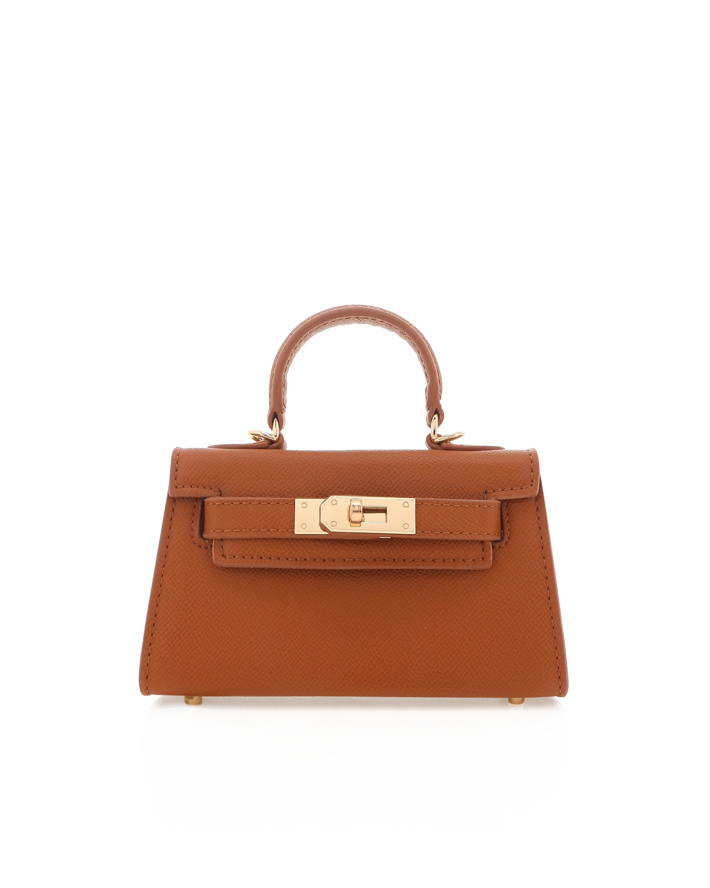 HARIETTE MINI HANDLE BAG - TAN SAFFIANO