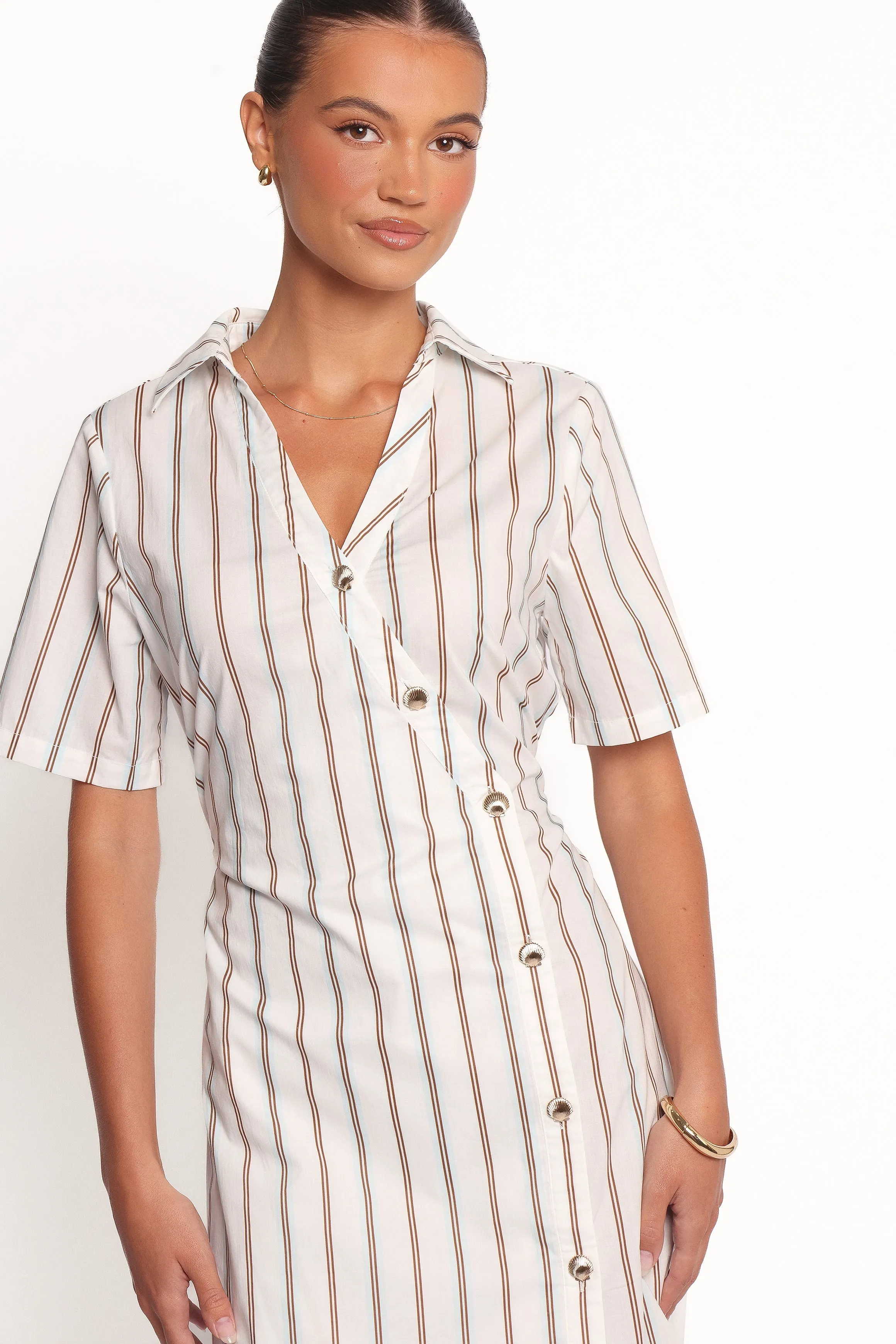 Hayes Mini Dress - Blue Stripe