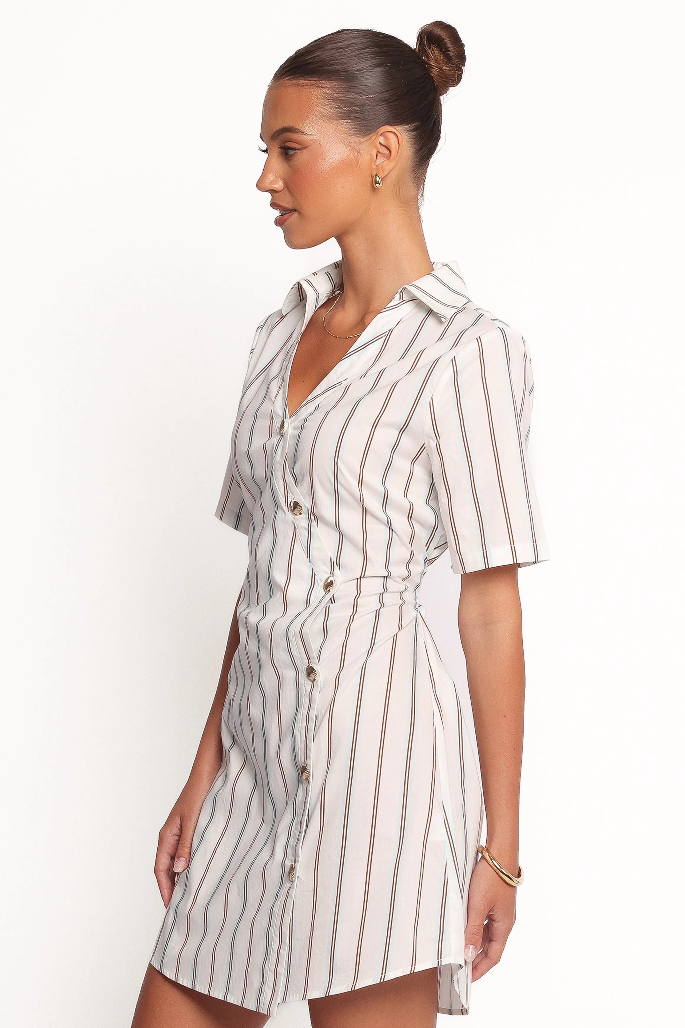 Hayes Mini Dress - Blue Stripe