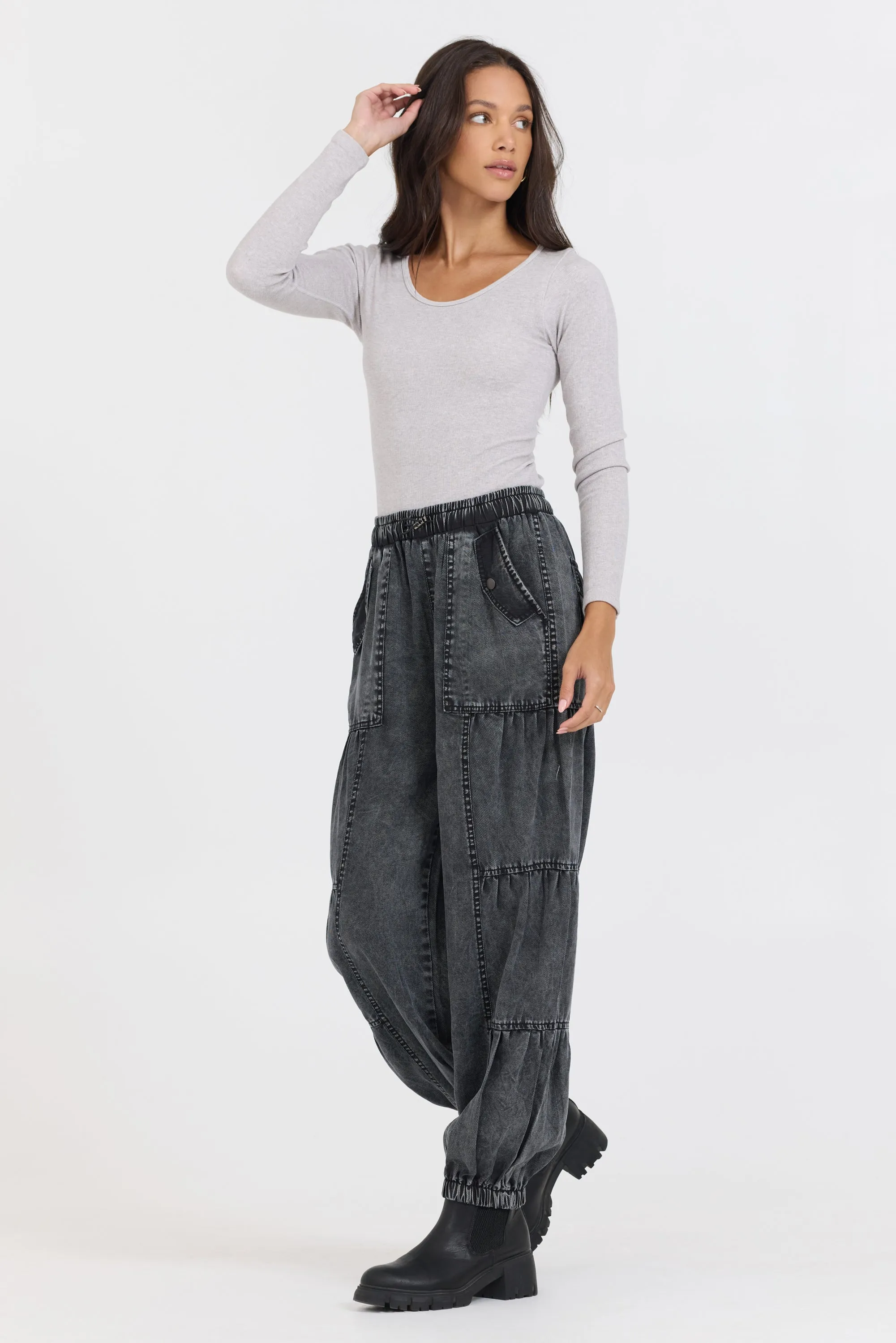 Heather Grey Seamless Long Sleeve Tee