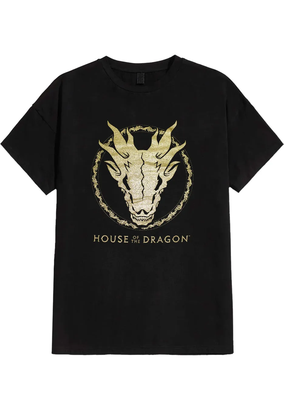 House Of The Dragon - Gold Ink Skull - T-Shirt