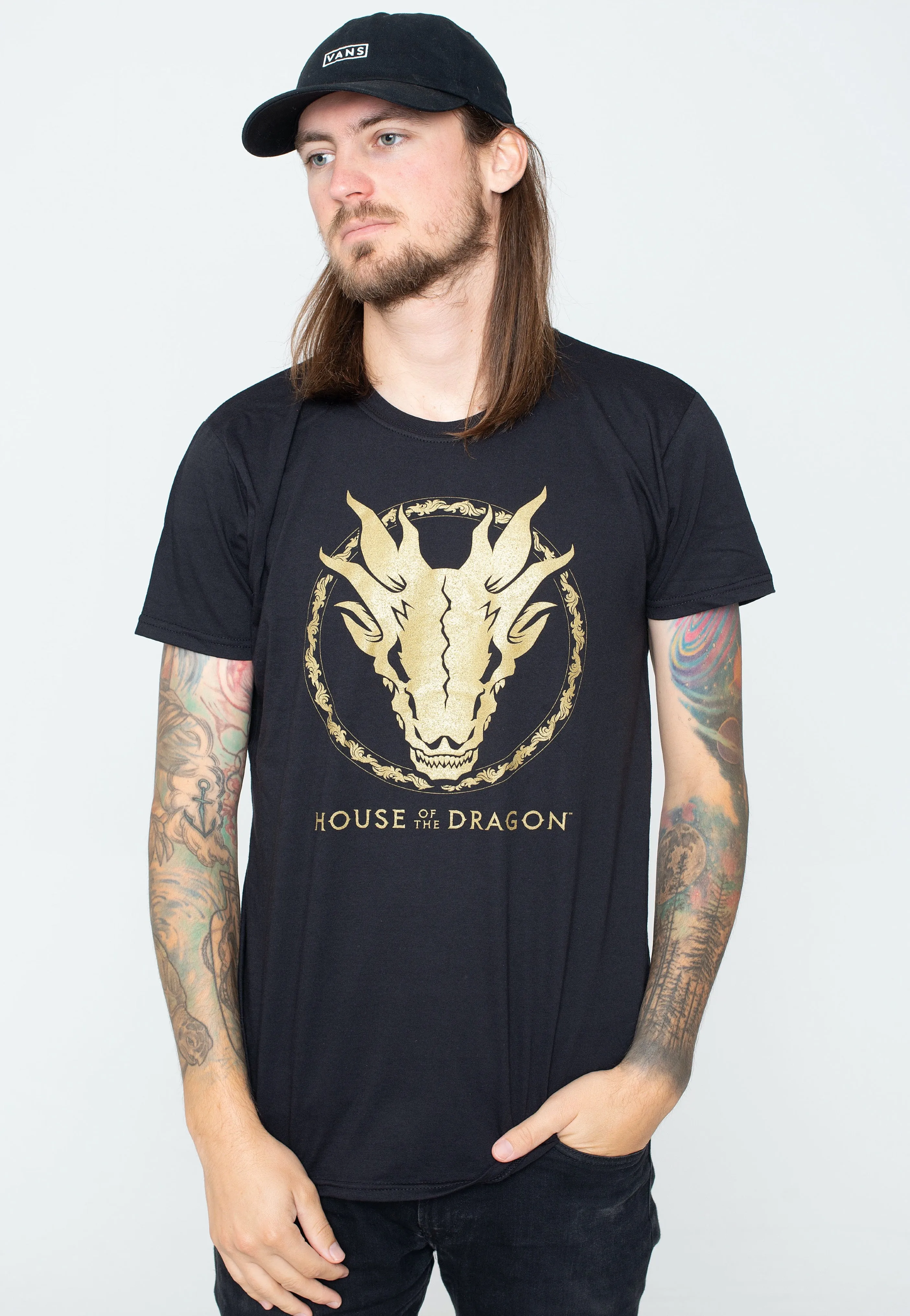 House Of The Dragon - Gold Ink Skull - T-Shirt
