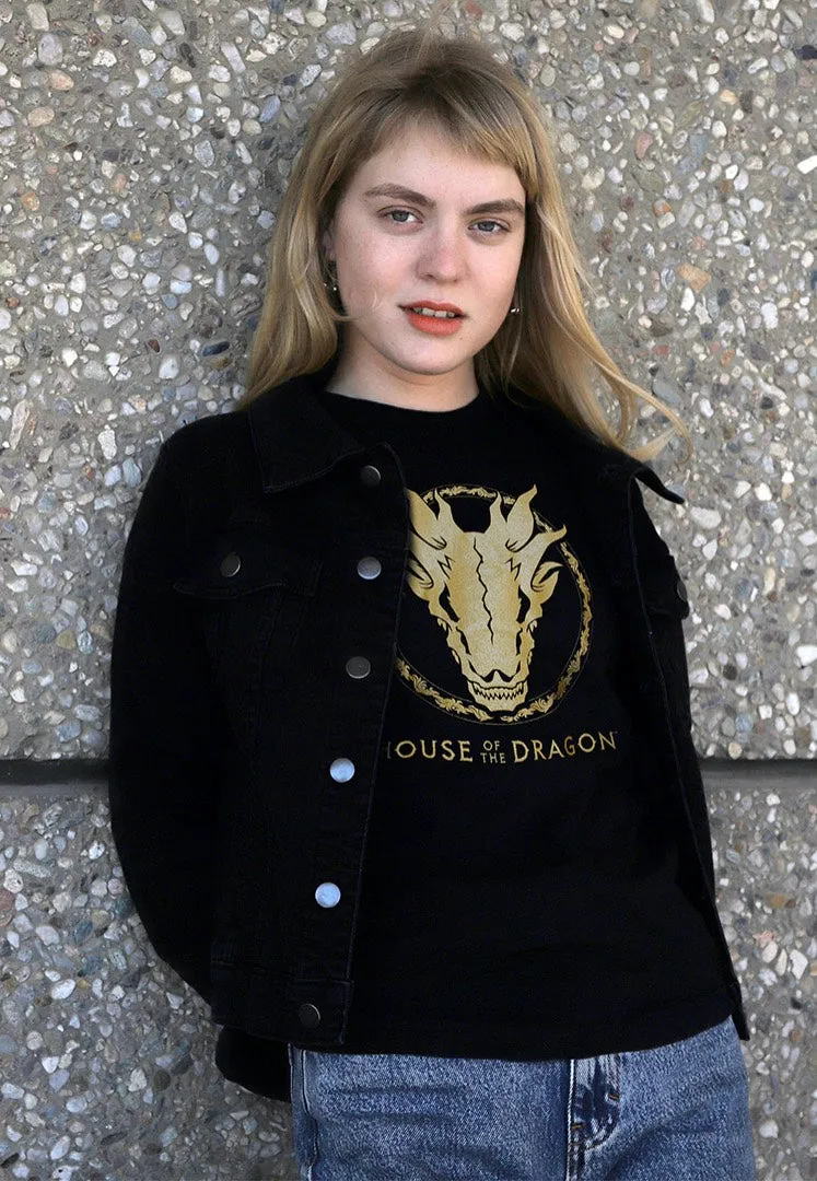 House Of The Dragon - Gold Ink Skull - T-Shirt