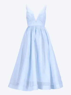 Illuminate v neck midi dress