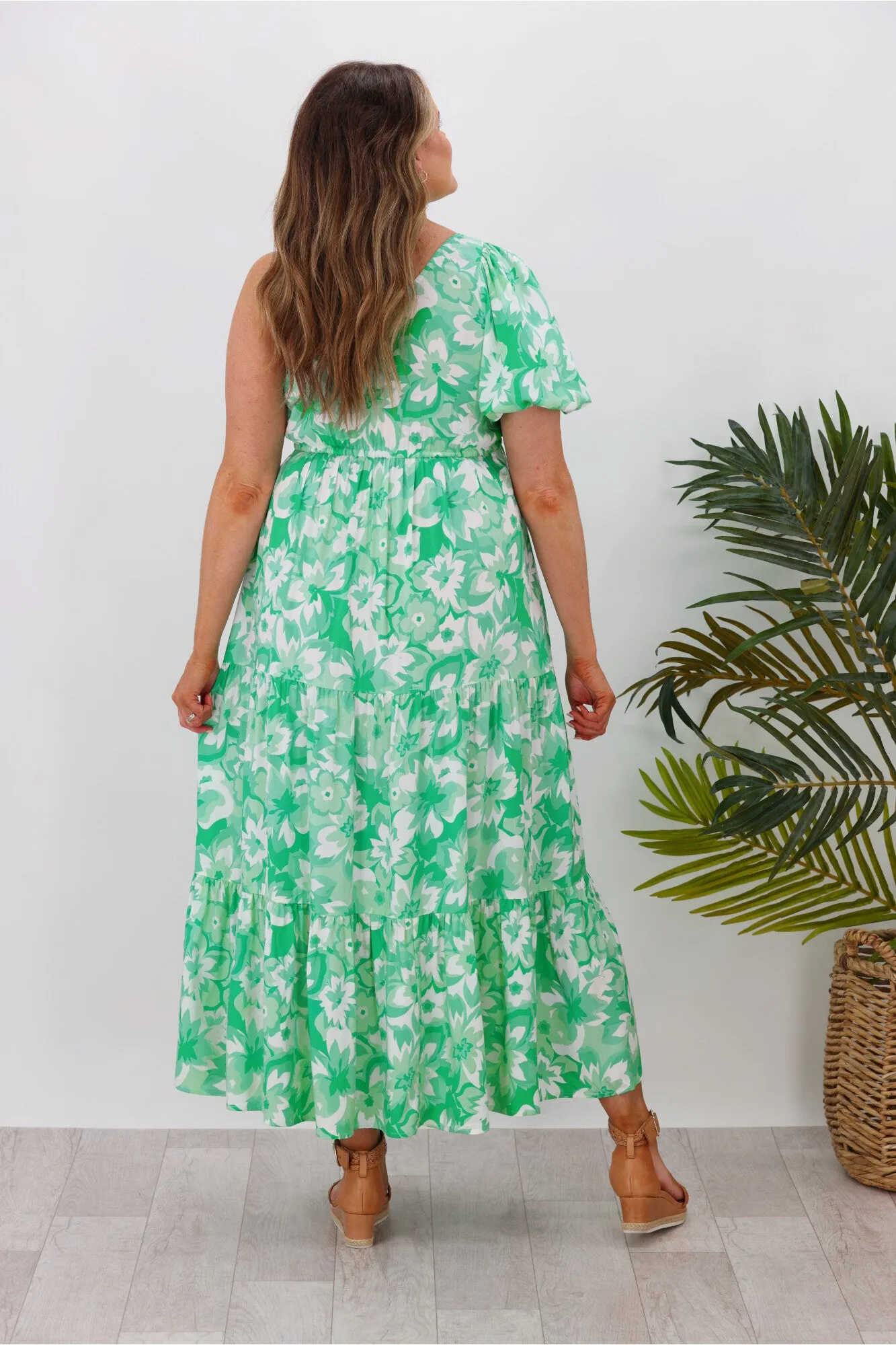 Jar Of Hearts Carita One Shoulder Dress Jade