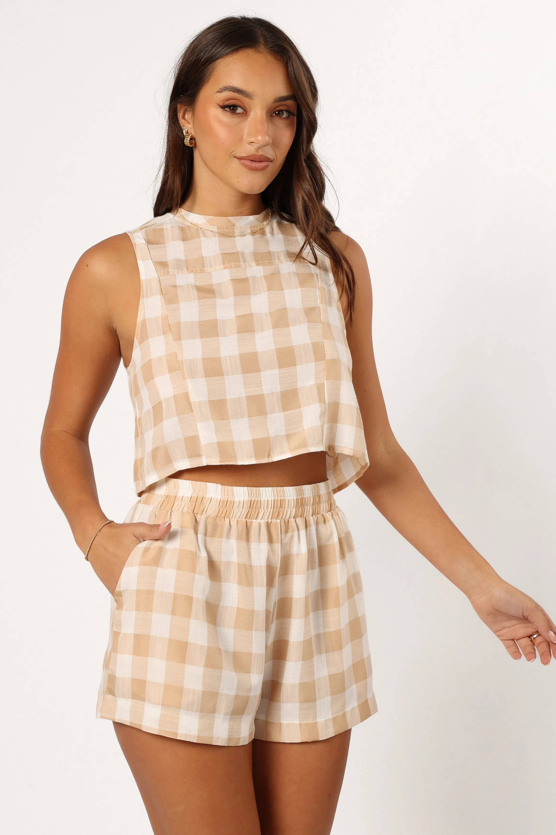 Jemmy Top - Beige Check