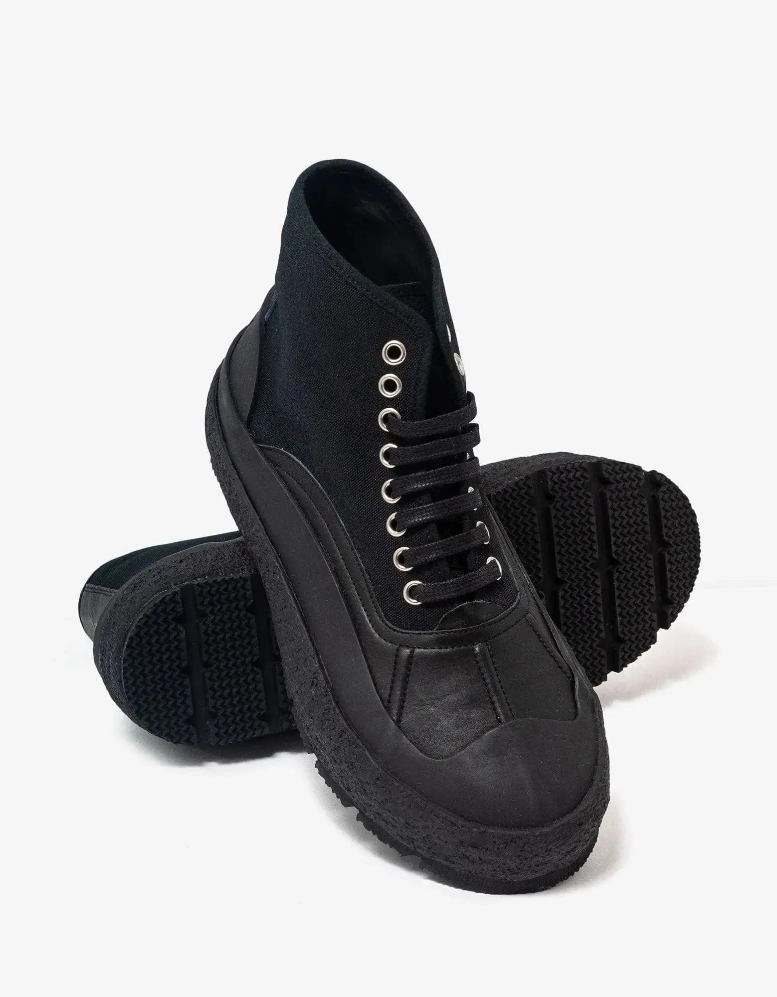 Jil Sander Black High Top Trainers