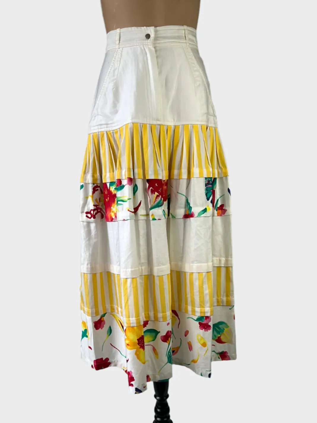 Jill Fitzsimon | rare vintage 80's | skirt | size 8 | midi length | 100% cotton