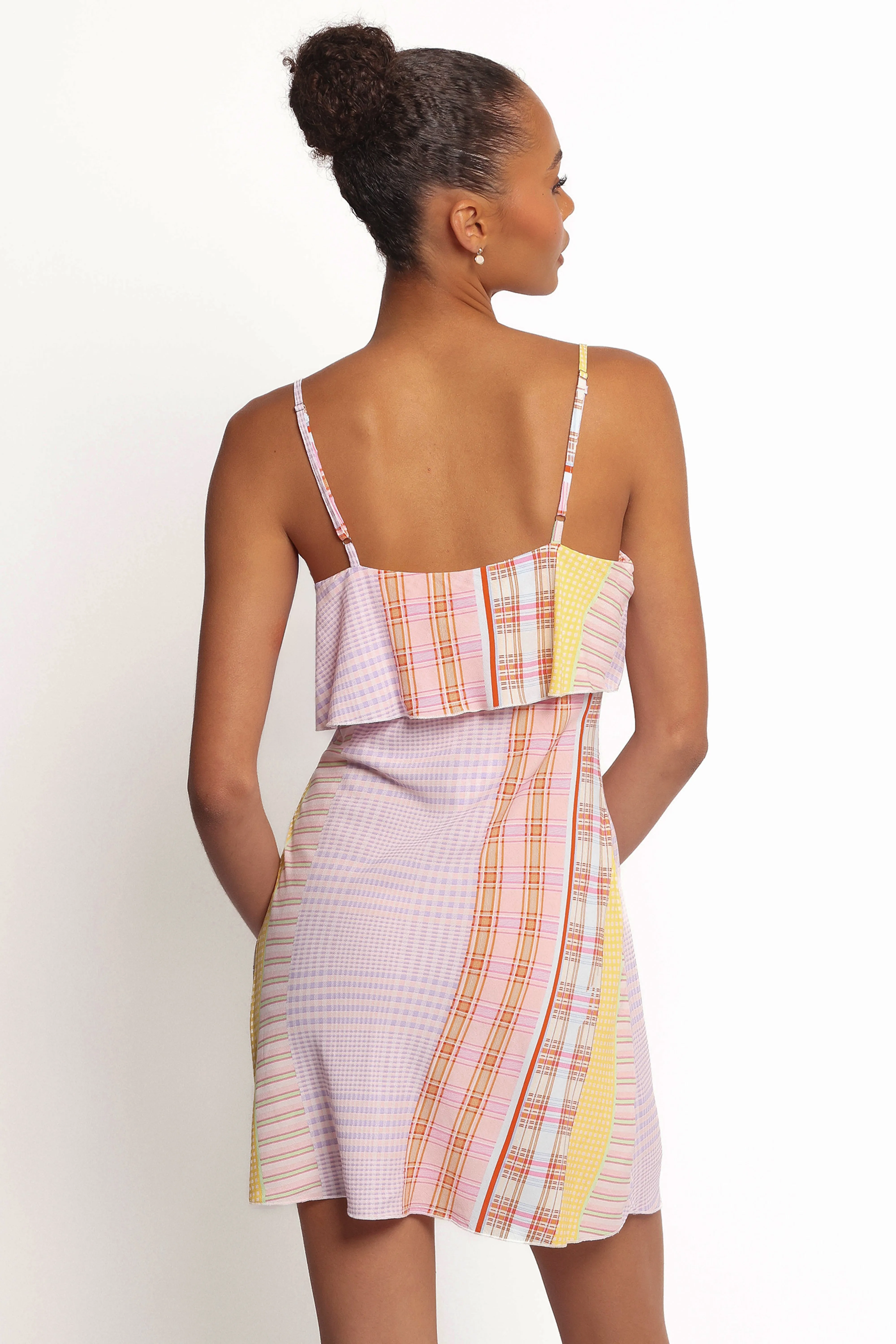 Junia Mini Dress - Pink Plaid
