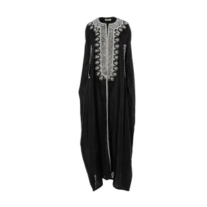 Kaftish Women's Malika Black- Silver Kaftan