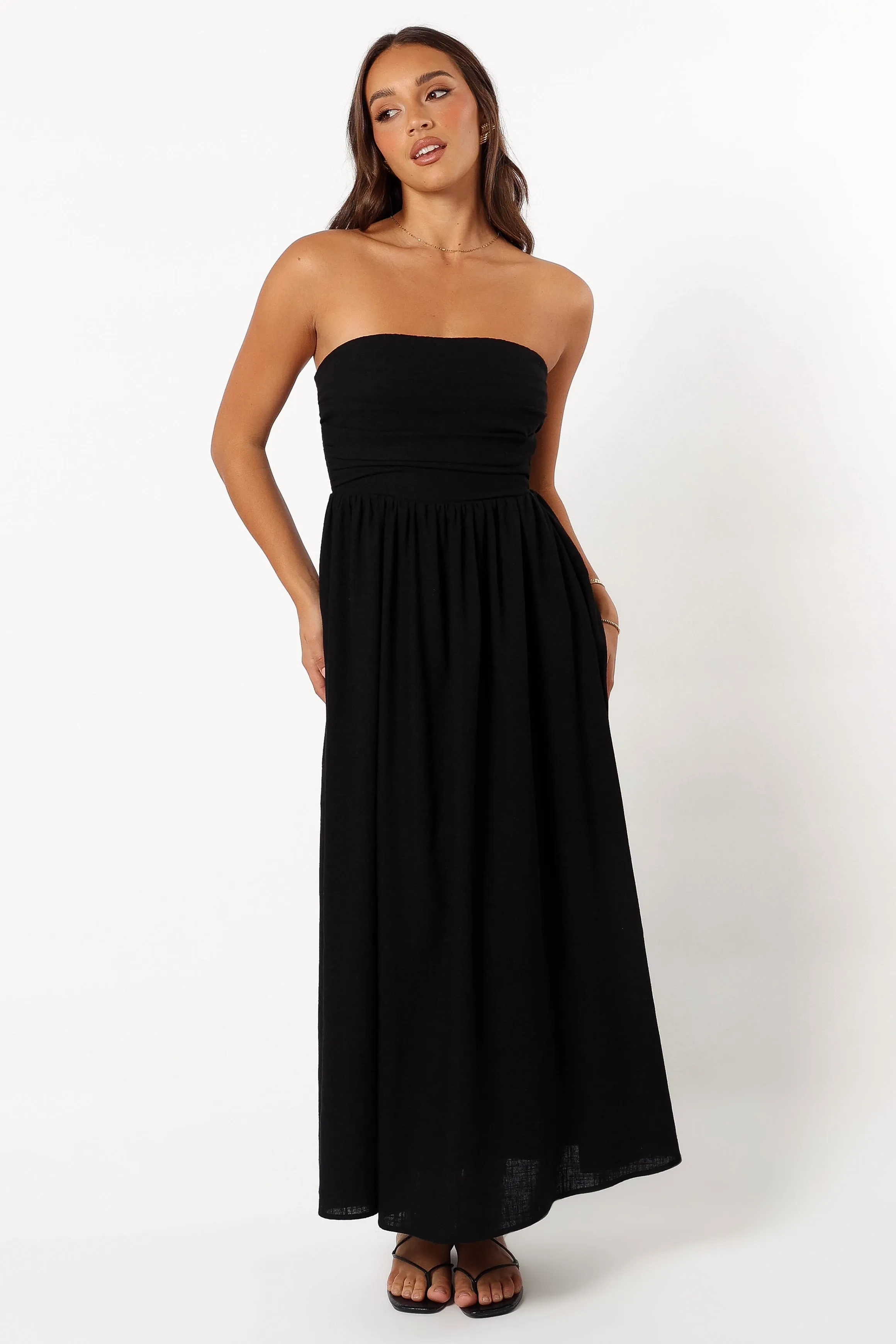 Kayt Strapless Dress - Black