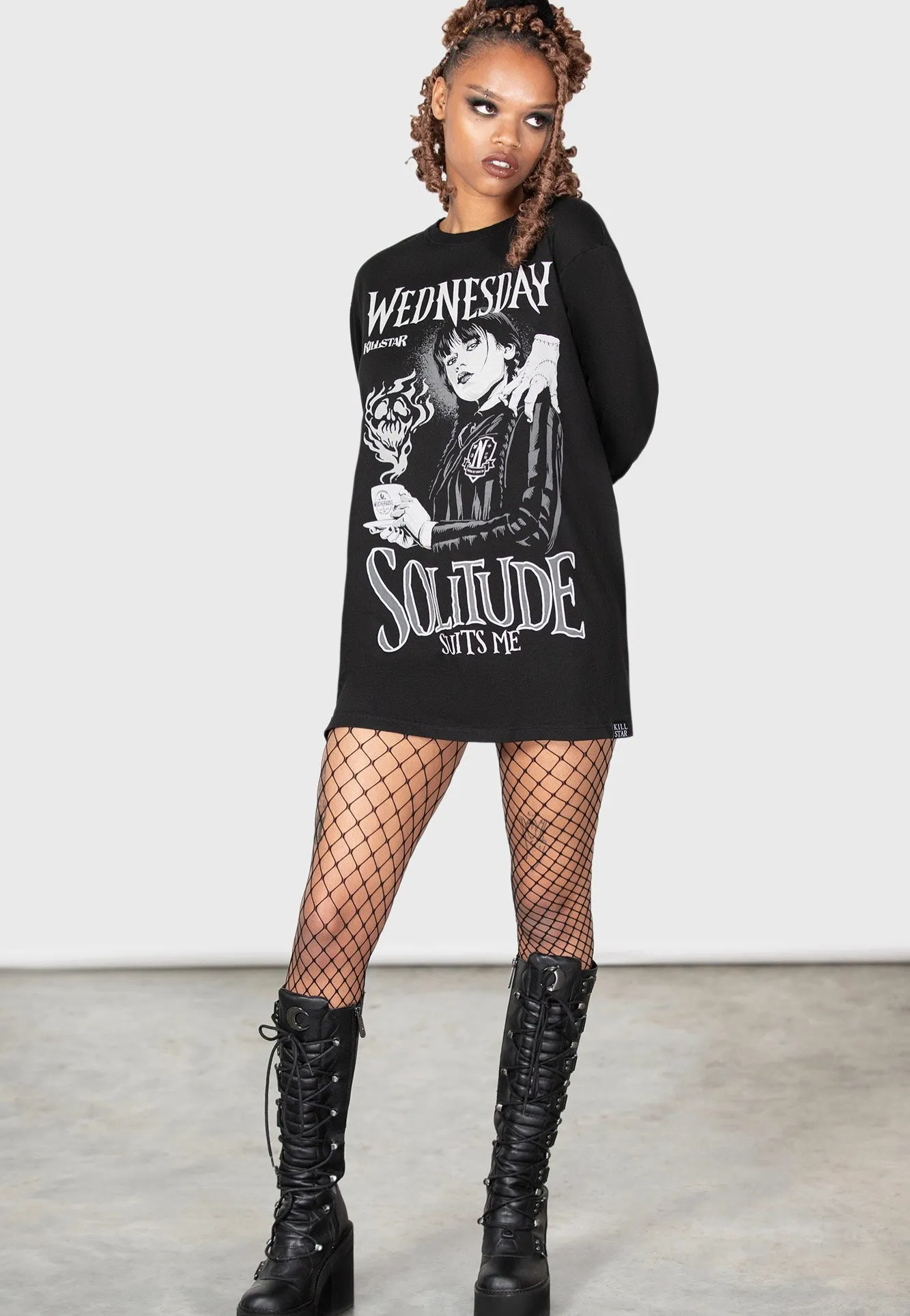 Killstar & Wednesday - I Don't Do Tears Black - Longsleeve
