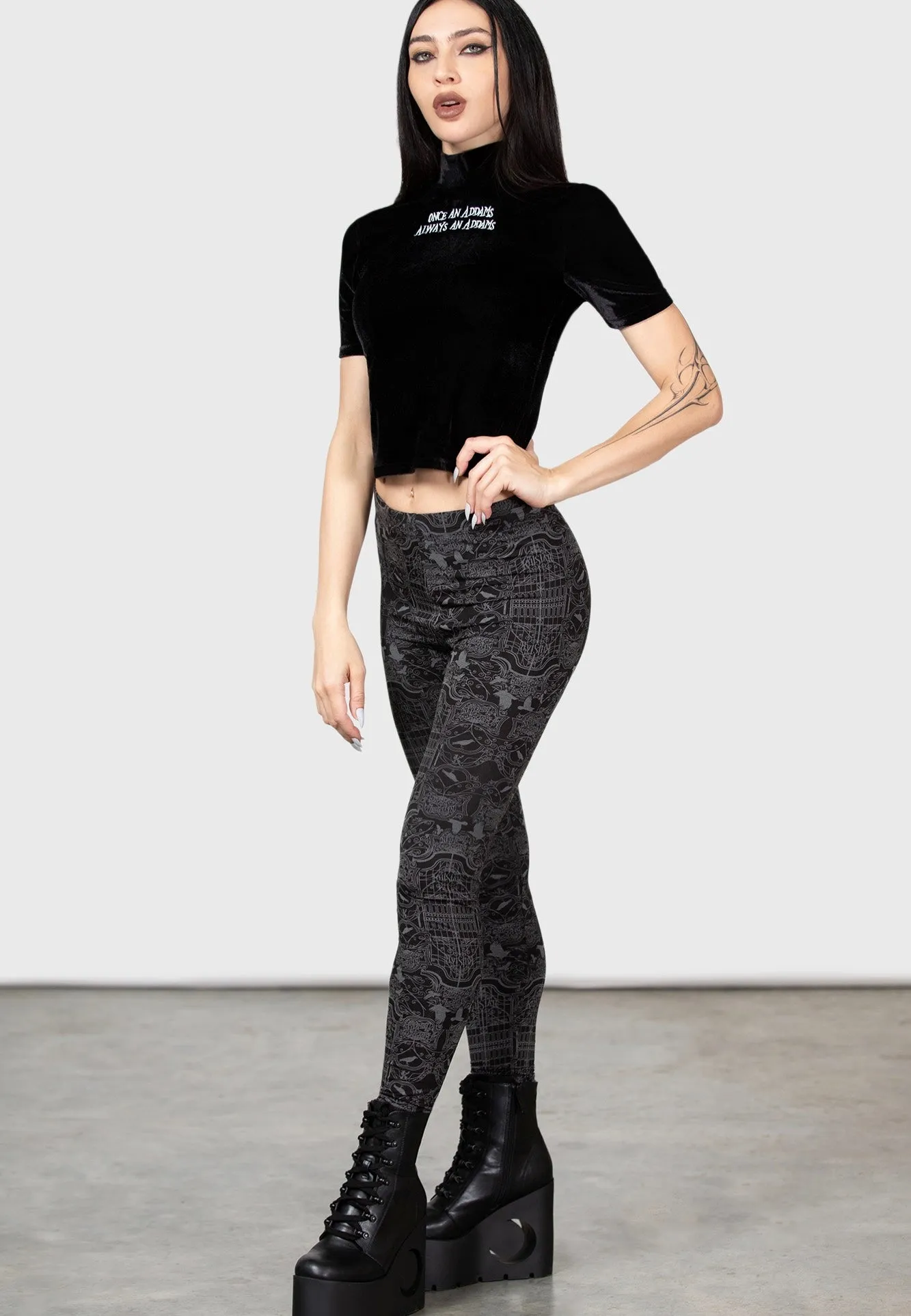 Killstar & Wednesday - I'm Saaaorry Black - Leggings