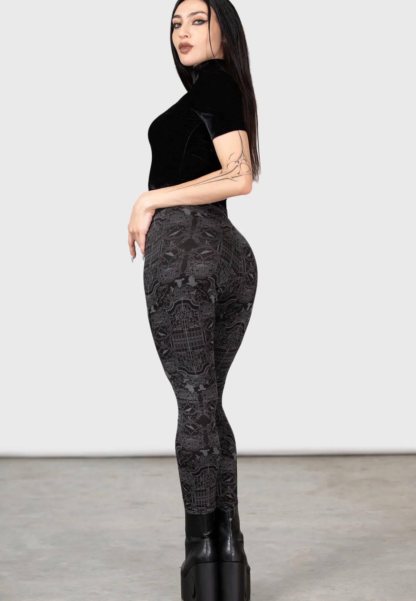 Killstar & Wednesday - I'm Saaaorry Black - Leggings