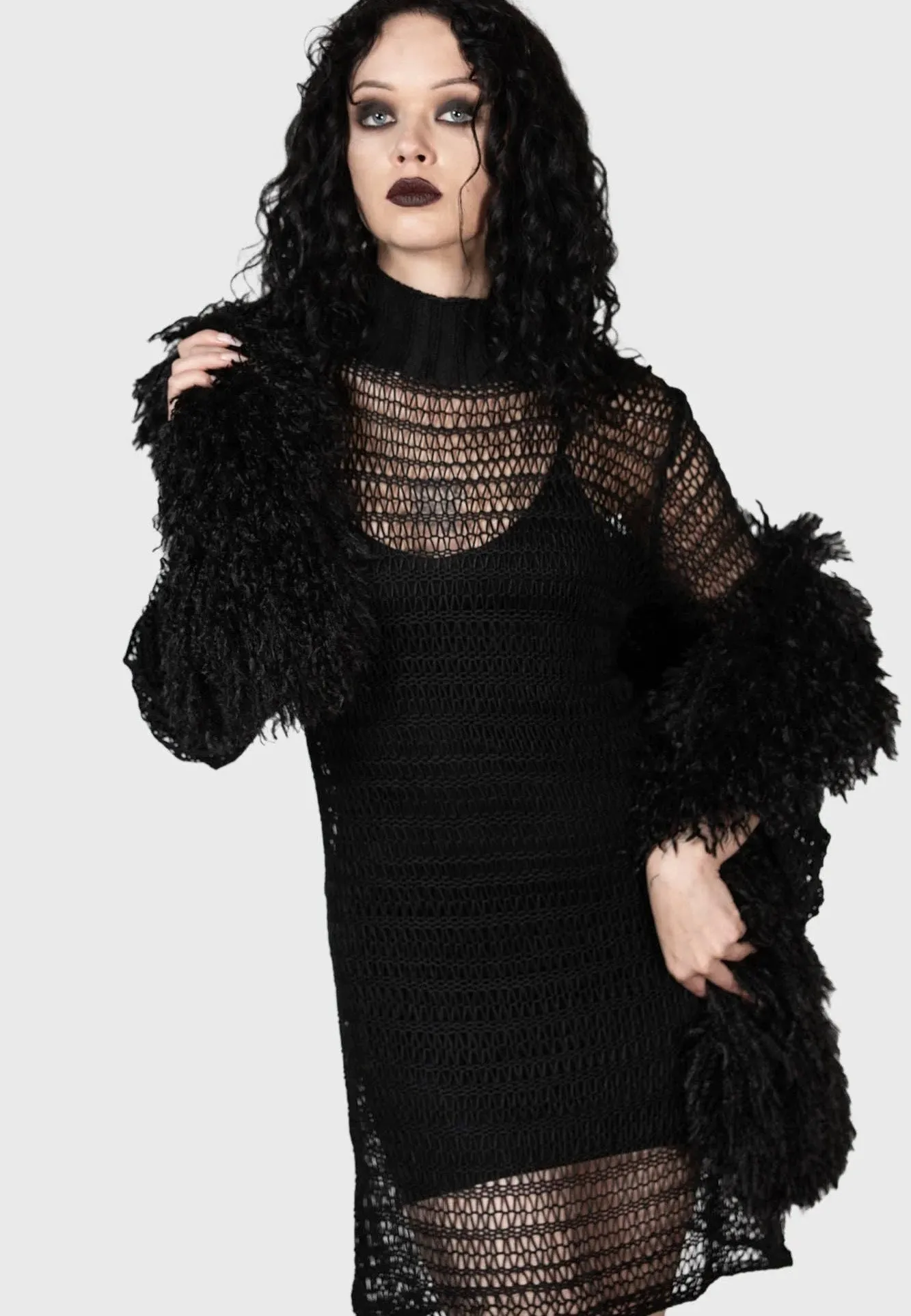 Killstar - Rebecca's Rage Knit Black - Dress