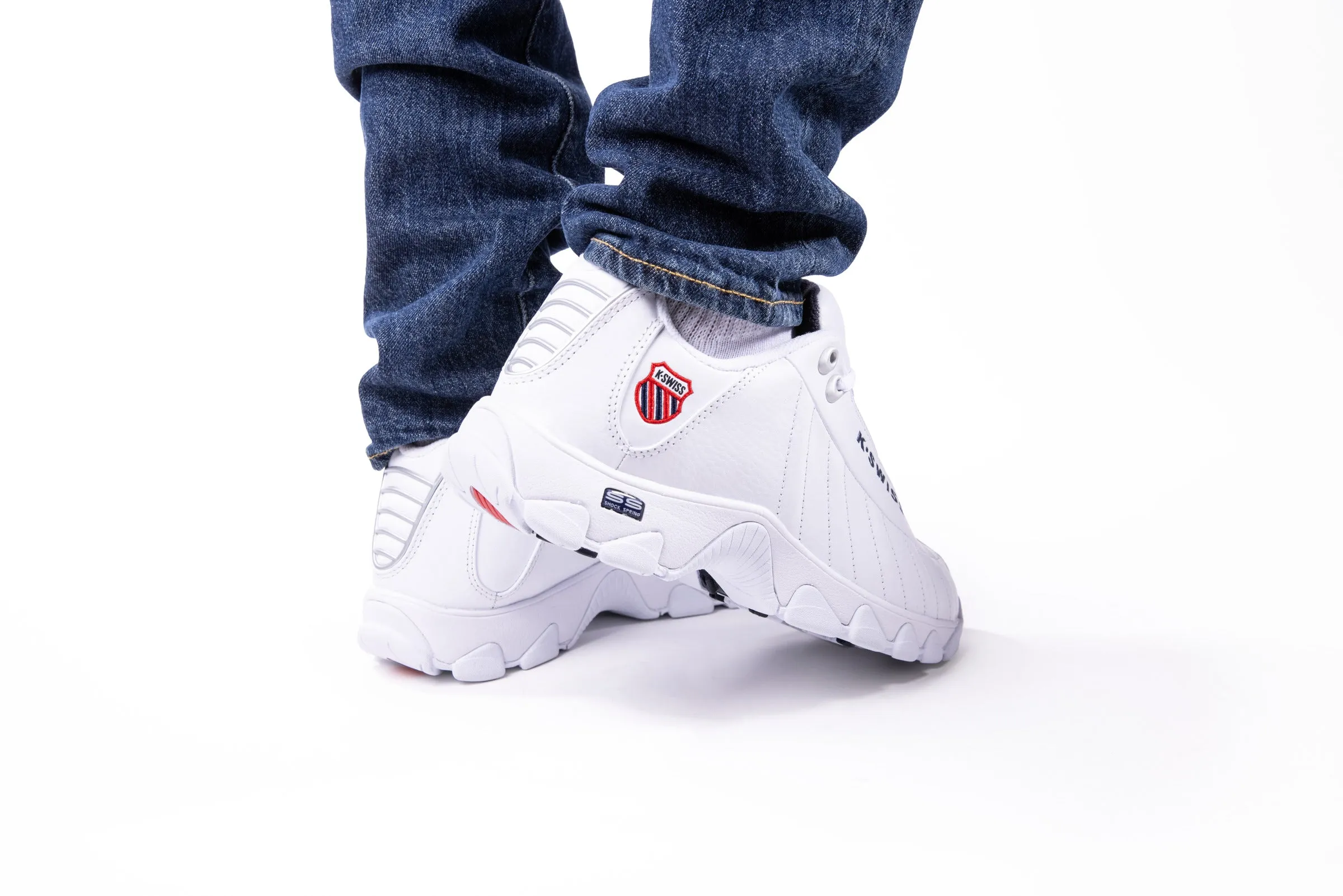 K.SWISS 03426-130-M | ST329 CMF | WHITE/NAVY/RED
