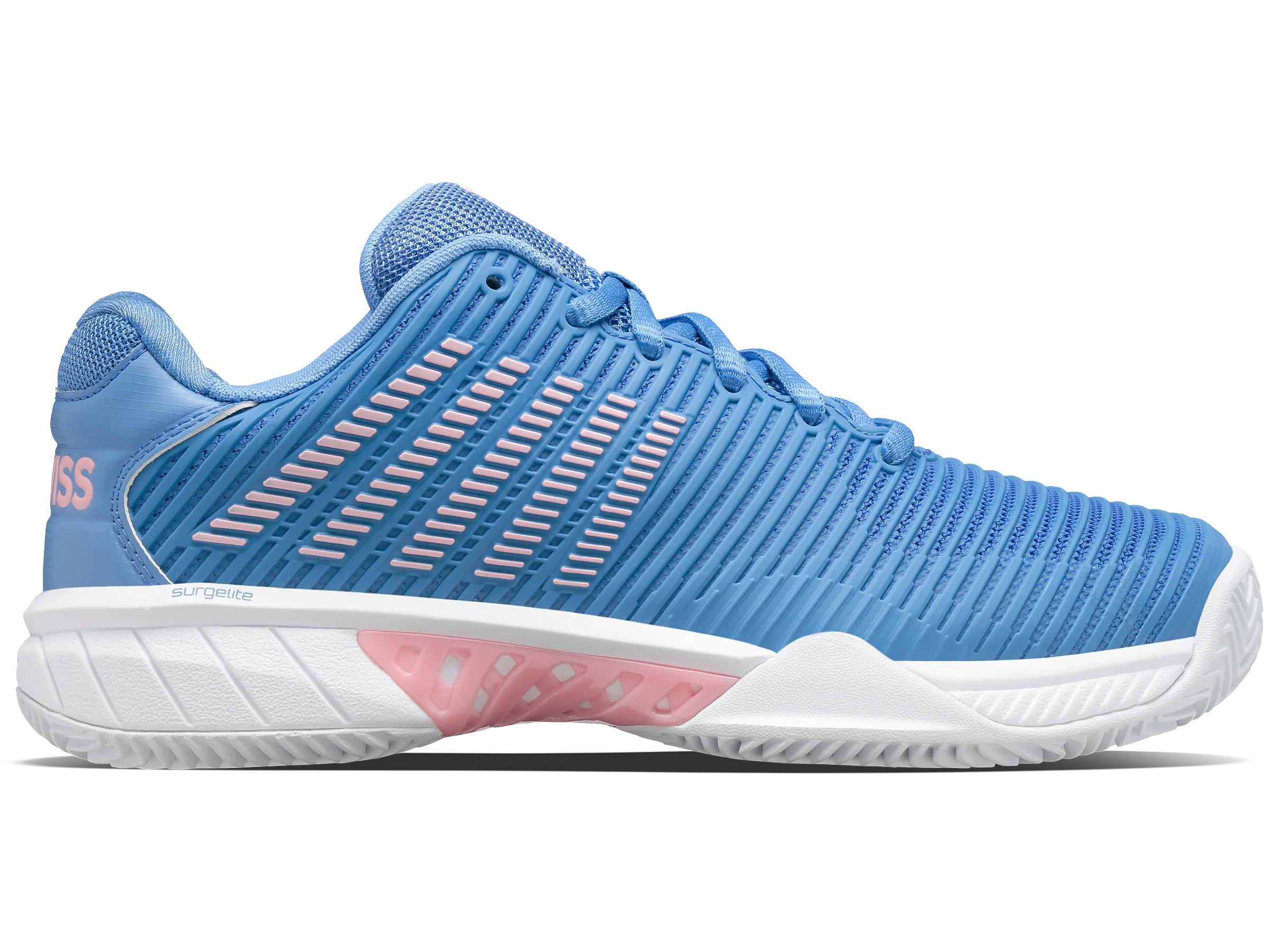 K.SWISS 96614-454-M | HYPERCOURT EXPRESS 2 CLAY | SILVER LAKE BLUE/WHITE/ORCHID PINK