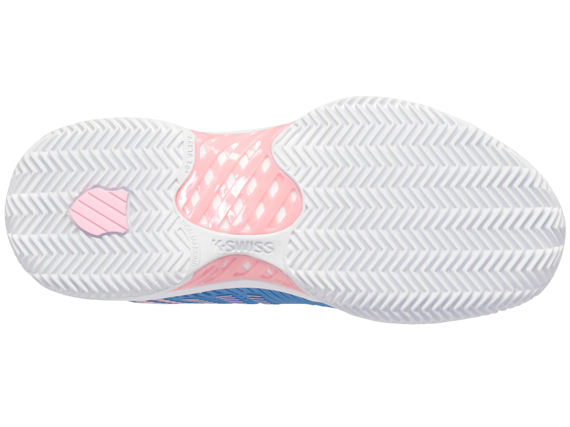 K.SWISS 96614-454-M | HYPERCOURT EXPRESS 2 CLAY | SILVER LAKE BLUE/WHITE/ORCHID PINK