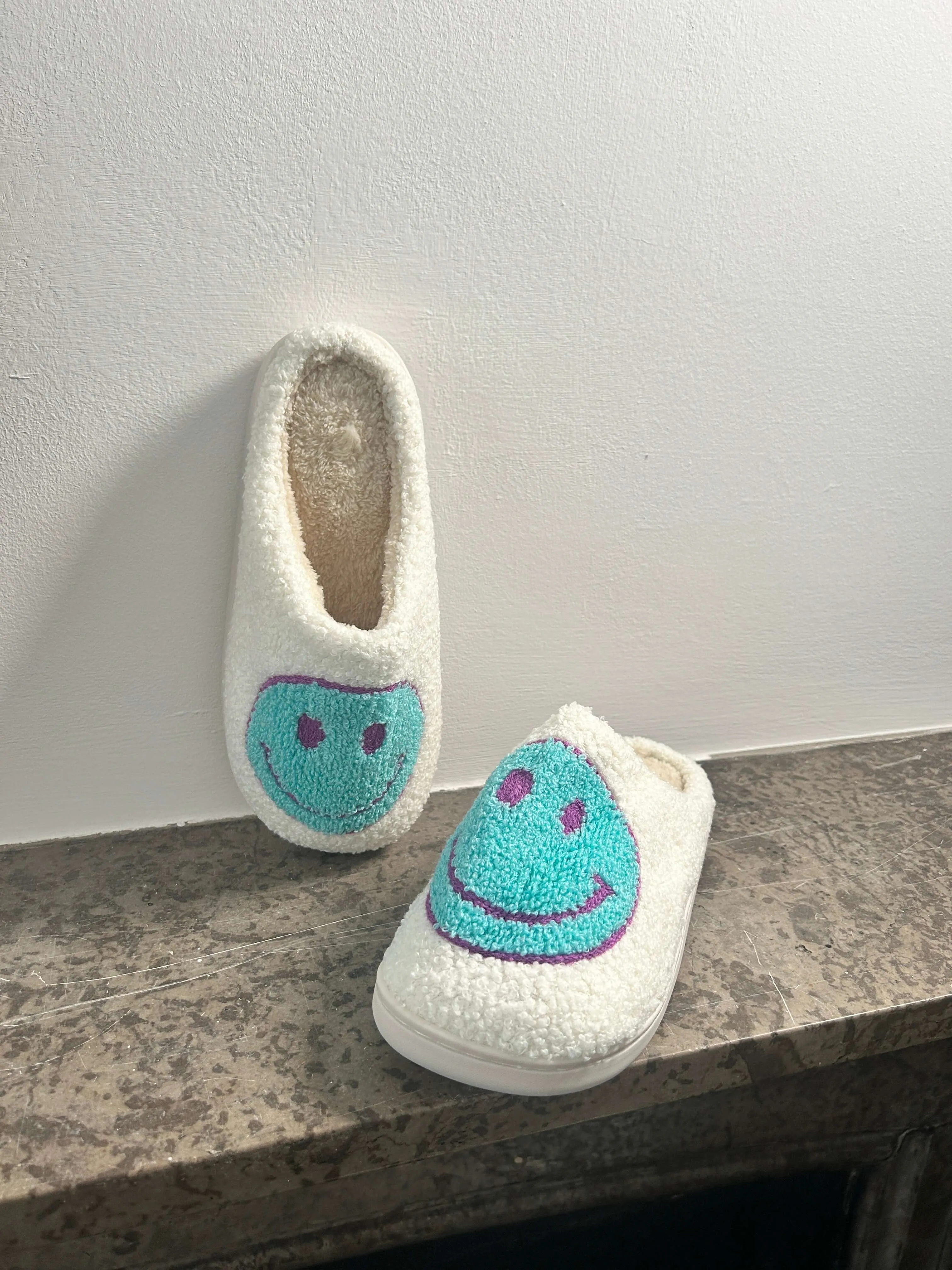 Ladies Borg Mule Slippers