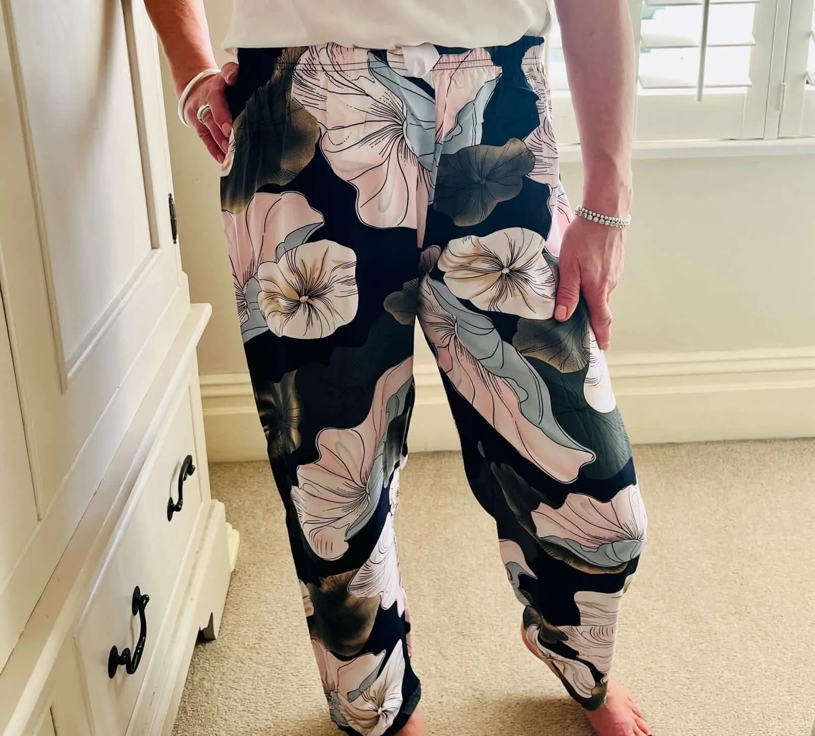 Ladies Floral Trousers