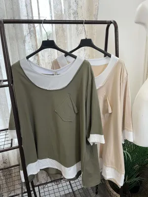 Ladies Layered Effect T Shirt