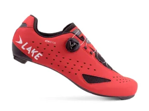 Lake CX219 Wide Road Cycling Shoes (Red/White)