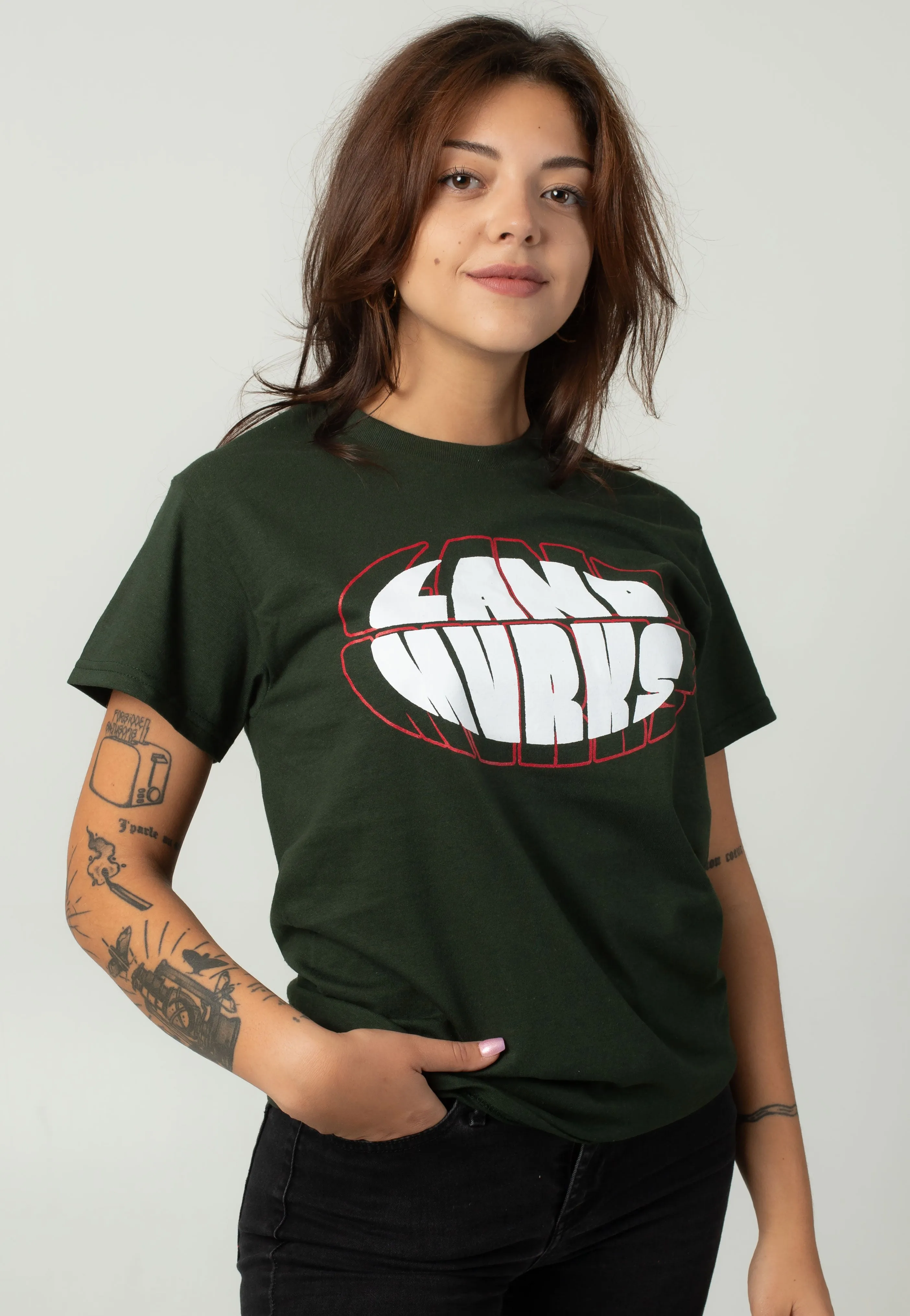 Landmvrks - Outline Grunge Forest Green - T-Shirt
