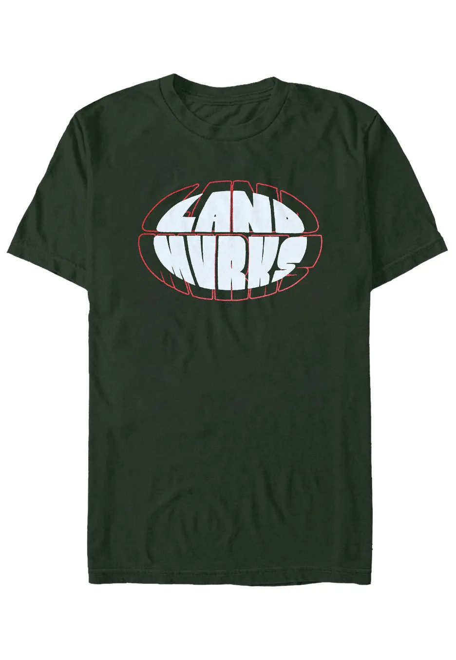 Landmvrks - Outline Grunge Forest Green - T-Shirt