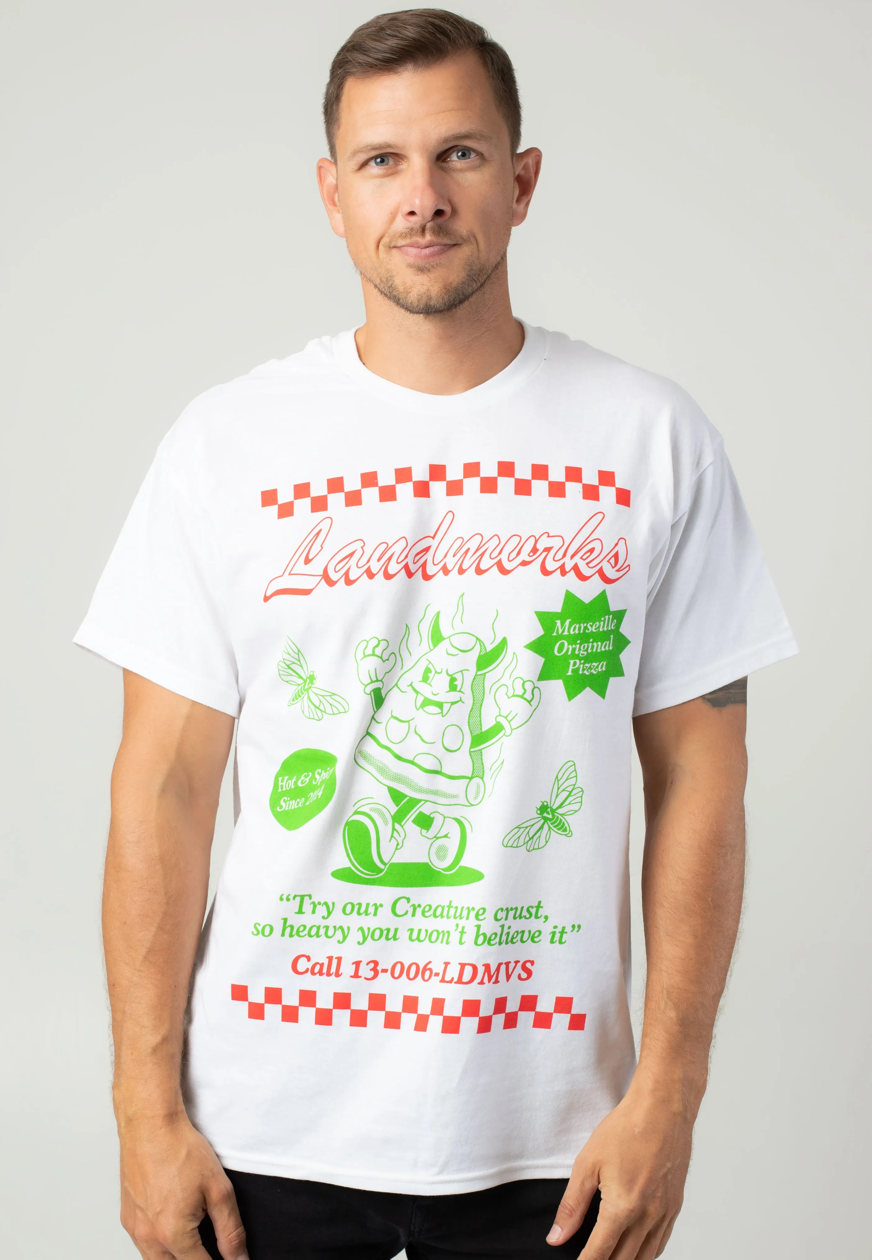 Landmvrks - Pizza White - T-Shirt