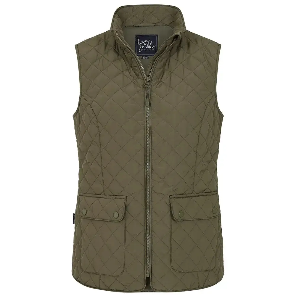 Lazy Jacks Ladies Gilet - Khaki
