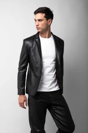 Leather Blazer Tall