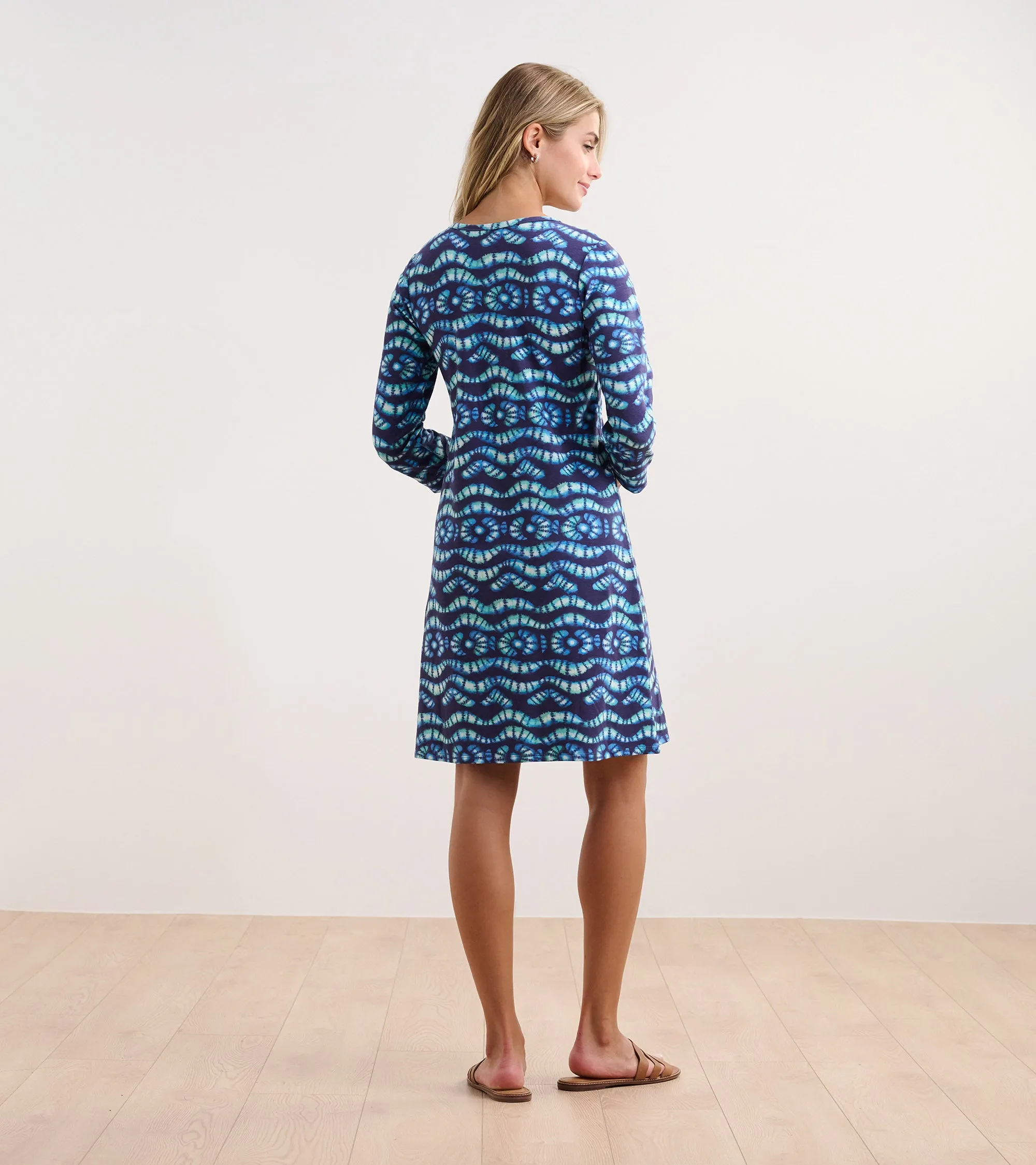 Lily Flare Dress - Shibori Waves -Hatley