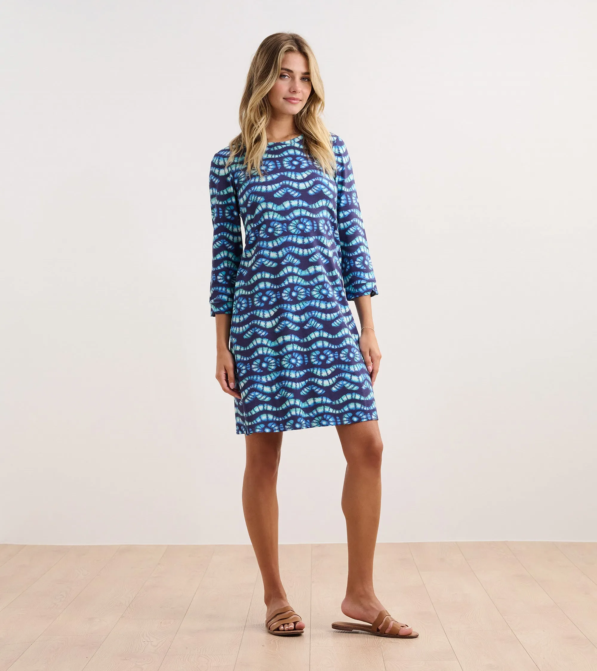 Lily Flare Dress - Shibori Waves -Hatley