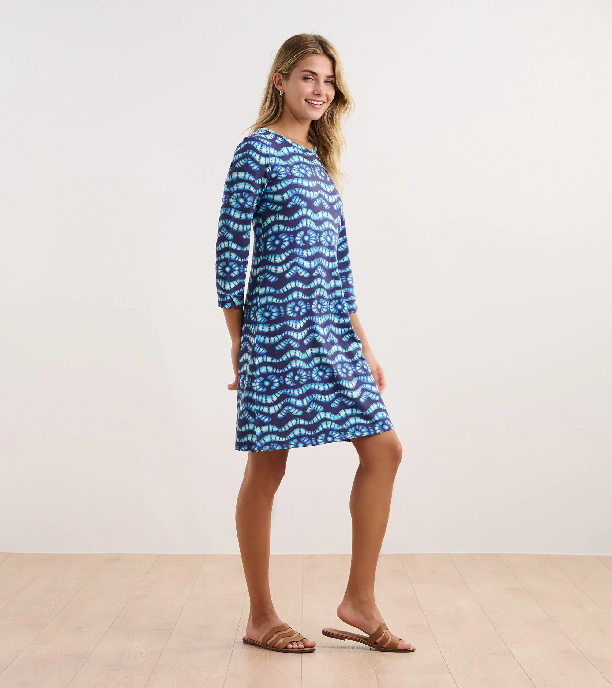 Lily Flare Dress - Shibori Waves -Hatley