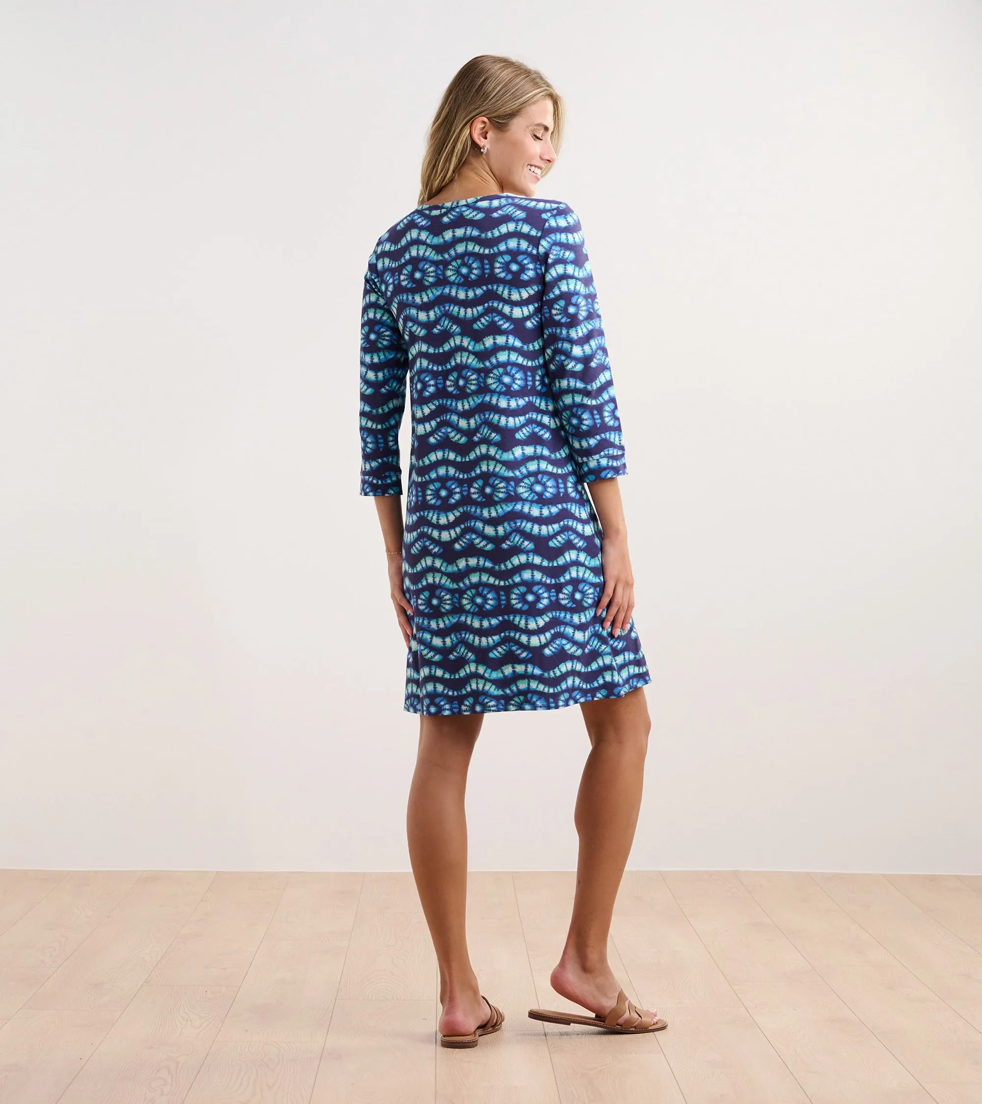 Lily Flare Dress - Shibori Waves -Hatley
